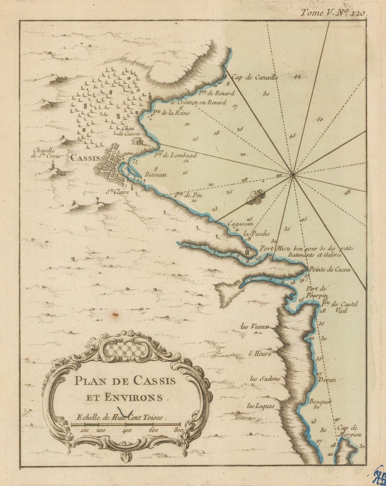 Jacques-Nicolas Bellin, Cassis and environs, 1764