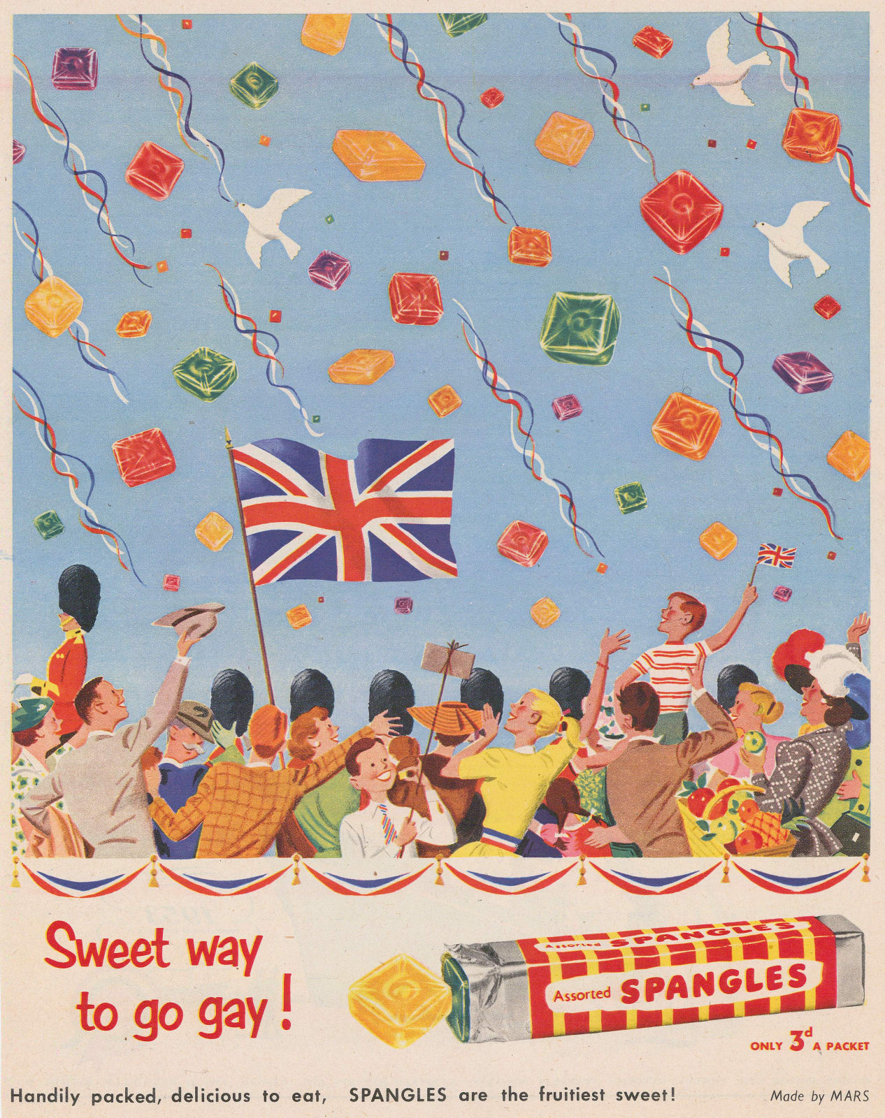 Picture Post, Confectionary - Spangles, 1953