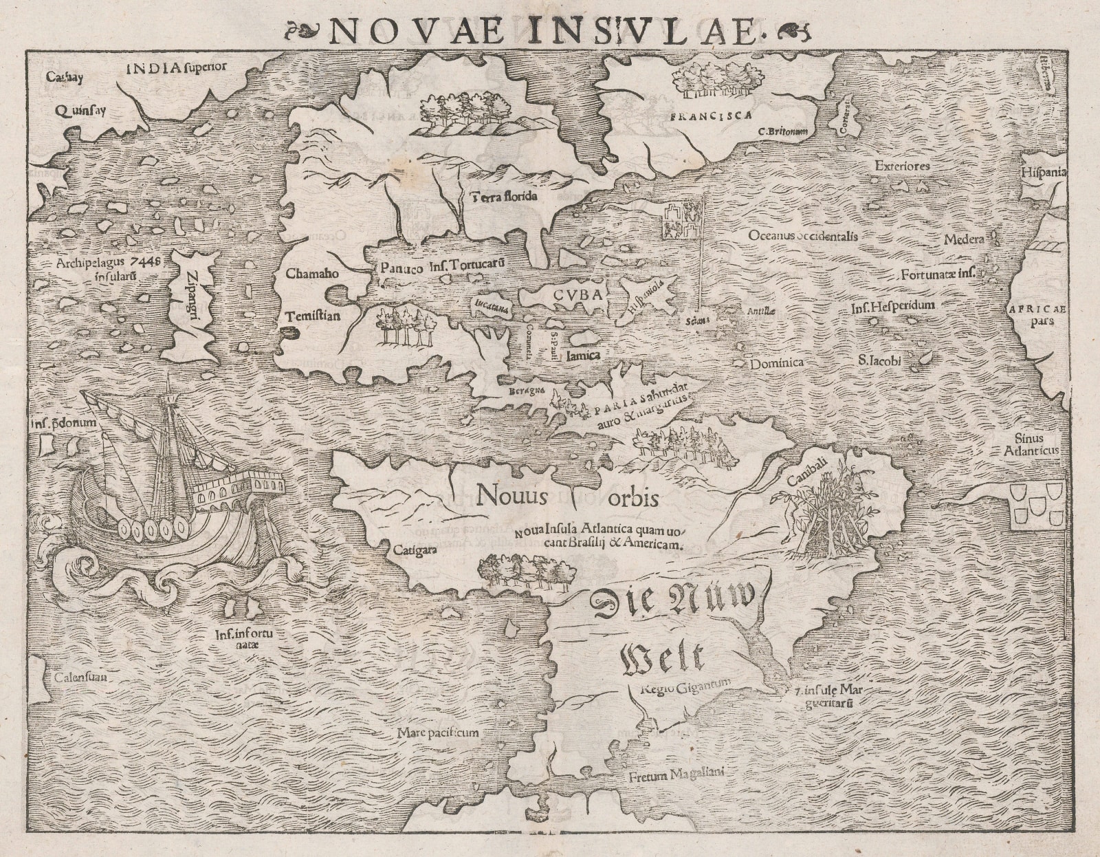 Sebastian Münster, The Americas, 1572