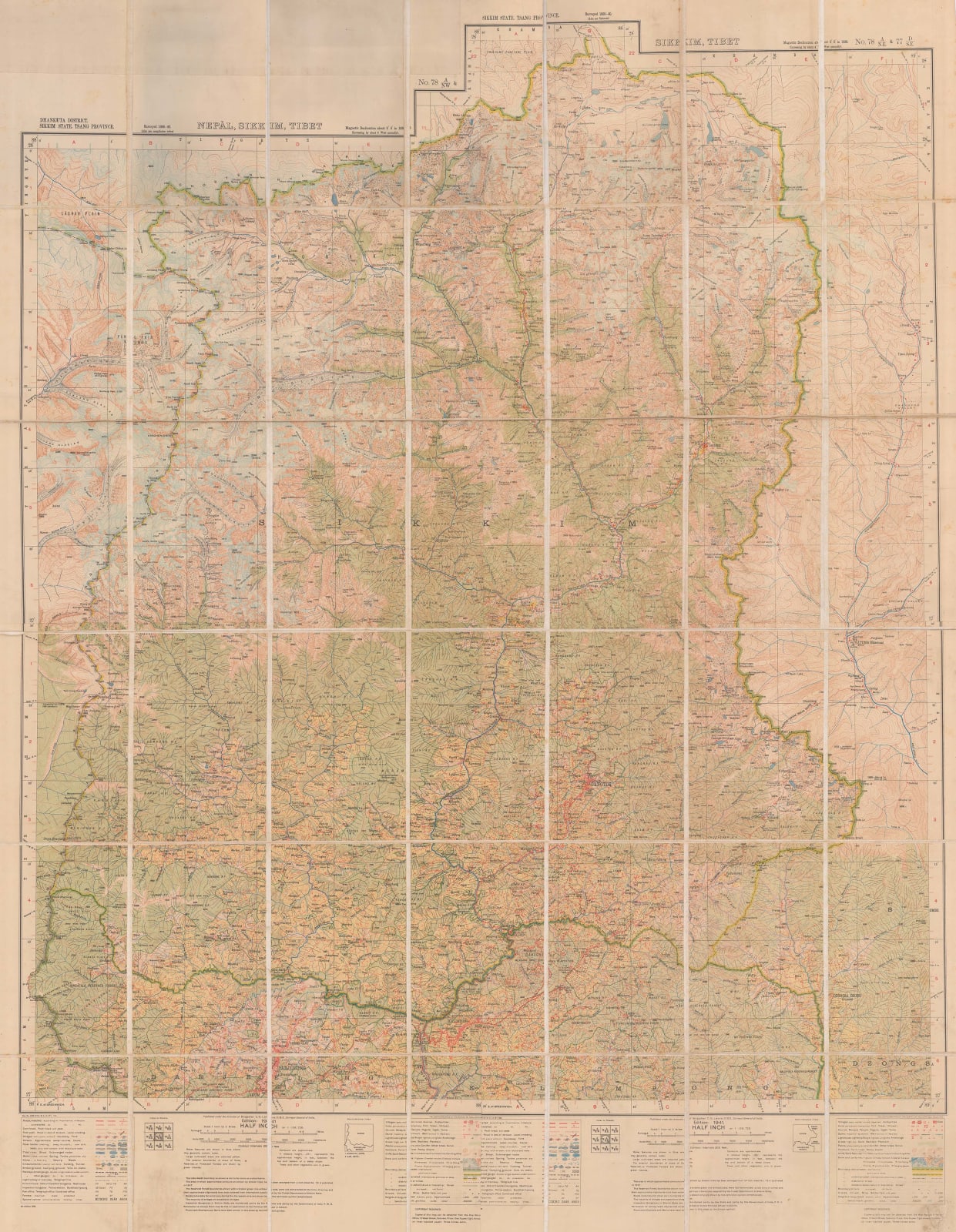 Survey of India, Sikkim, 1941