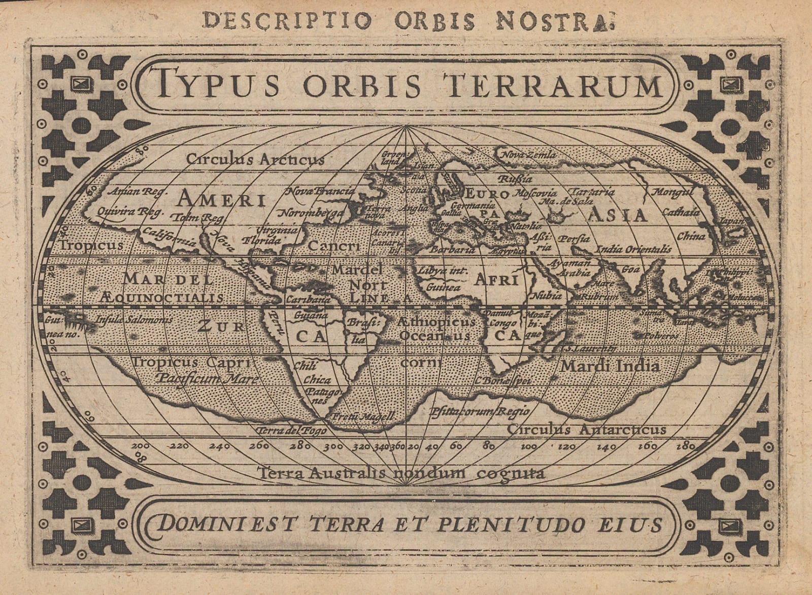 Petrus Bertius, Typus Orbis Terrarum, 1616
