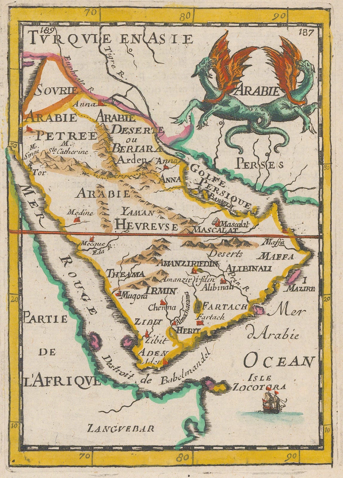 Alain Manesson Mallet, Arabie, 1683