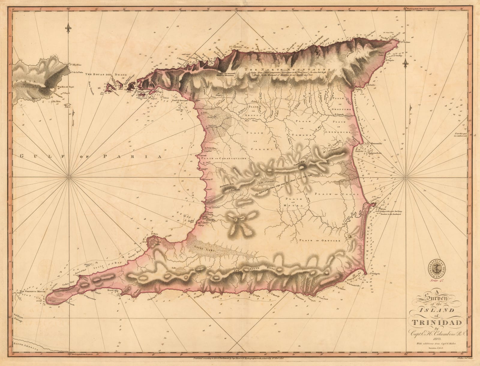 British Admiralty, A Survey of the Island of Trinidad, 1816