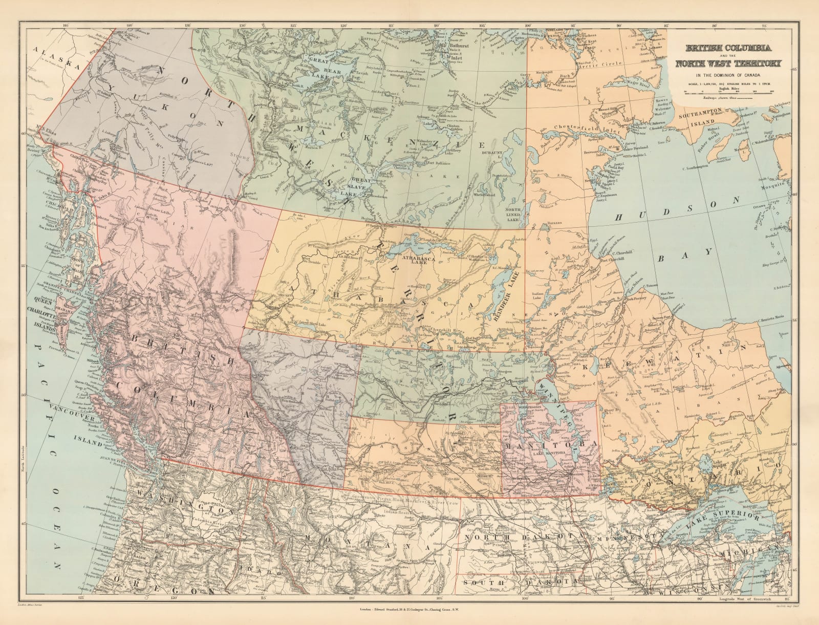 Edward Stanford, Western Canada, 1898