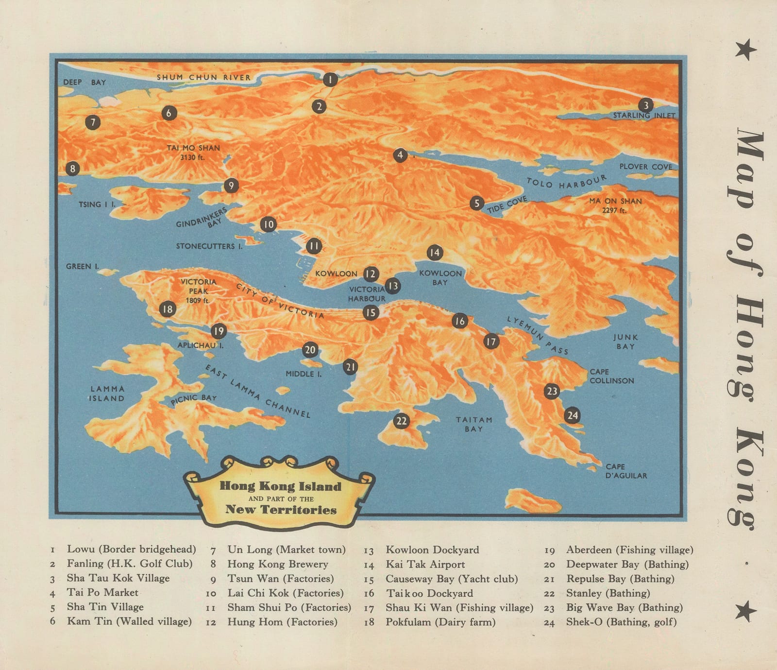 Hong Kong Government, Hong Kong and part of the New Territories, 1953