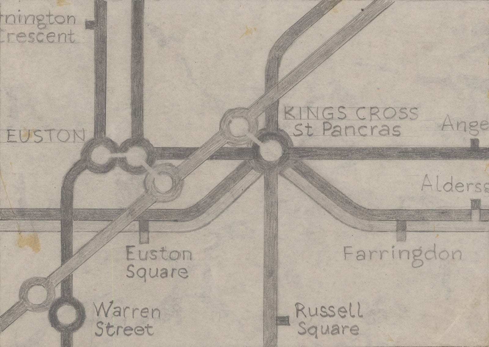 Harry Beck, Four Victoria Line Sketches, 1961 - 1964