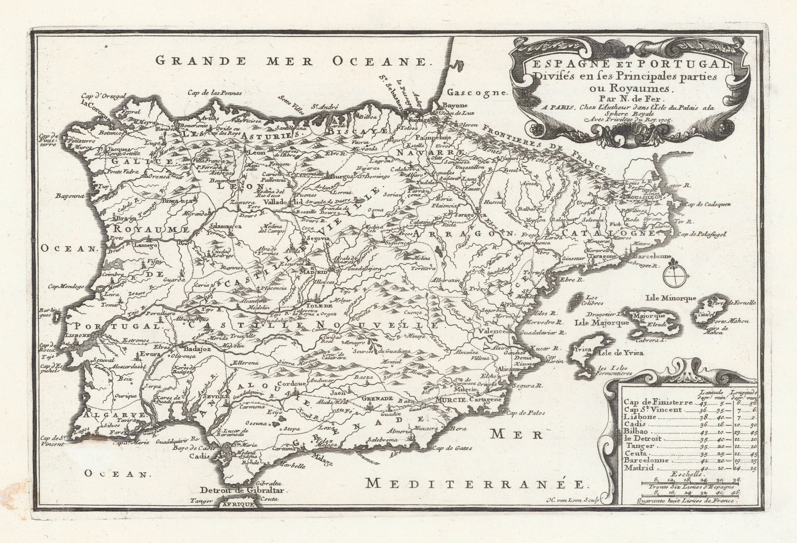 Nicolas de Fer, Iberia, 1705