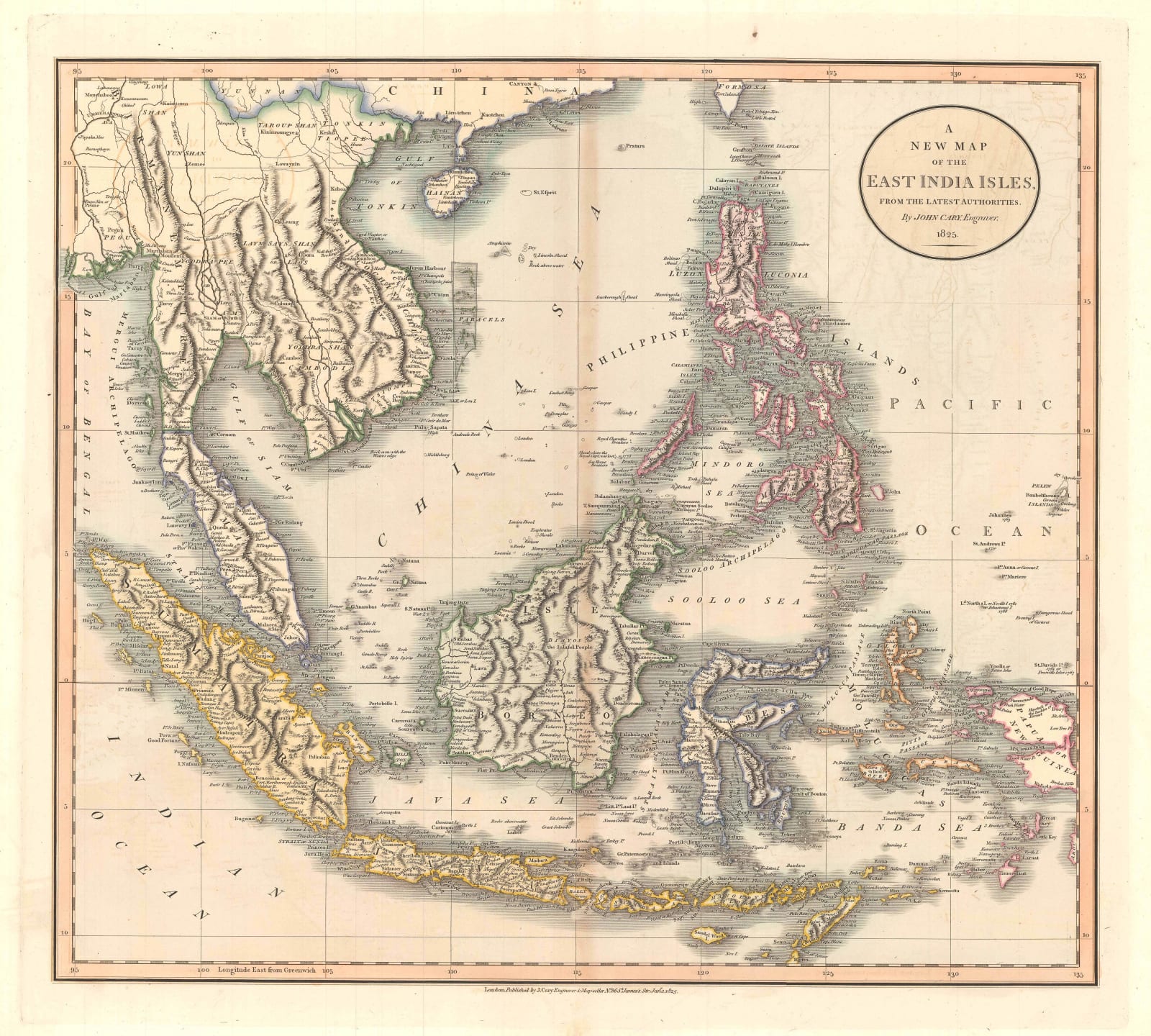 John Cary, Southeast Asia, 1825