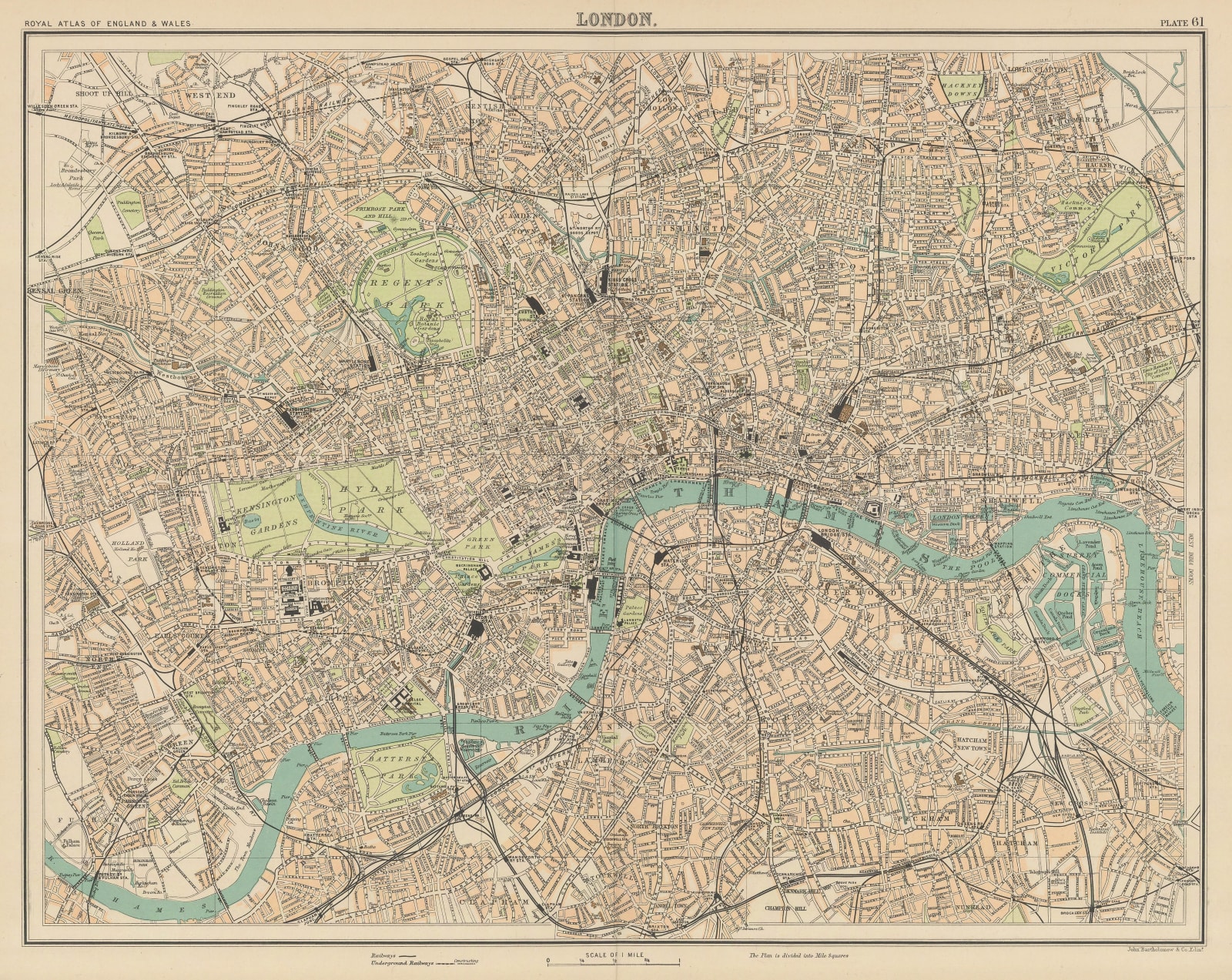J.G. Bartholomew, London, 1900 c.