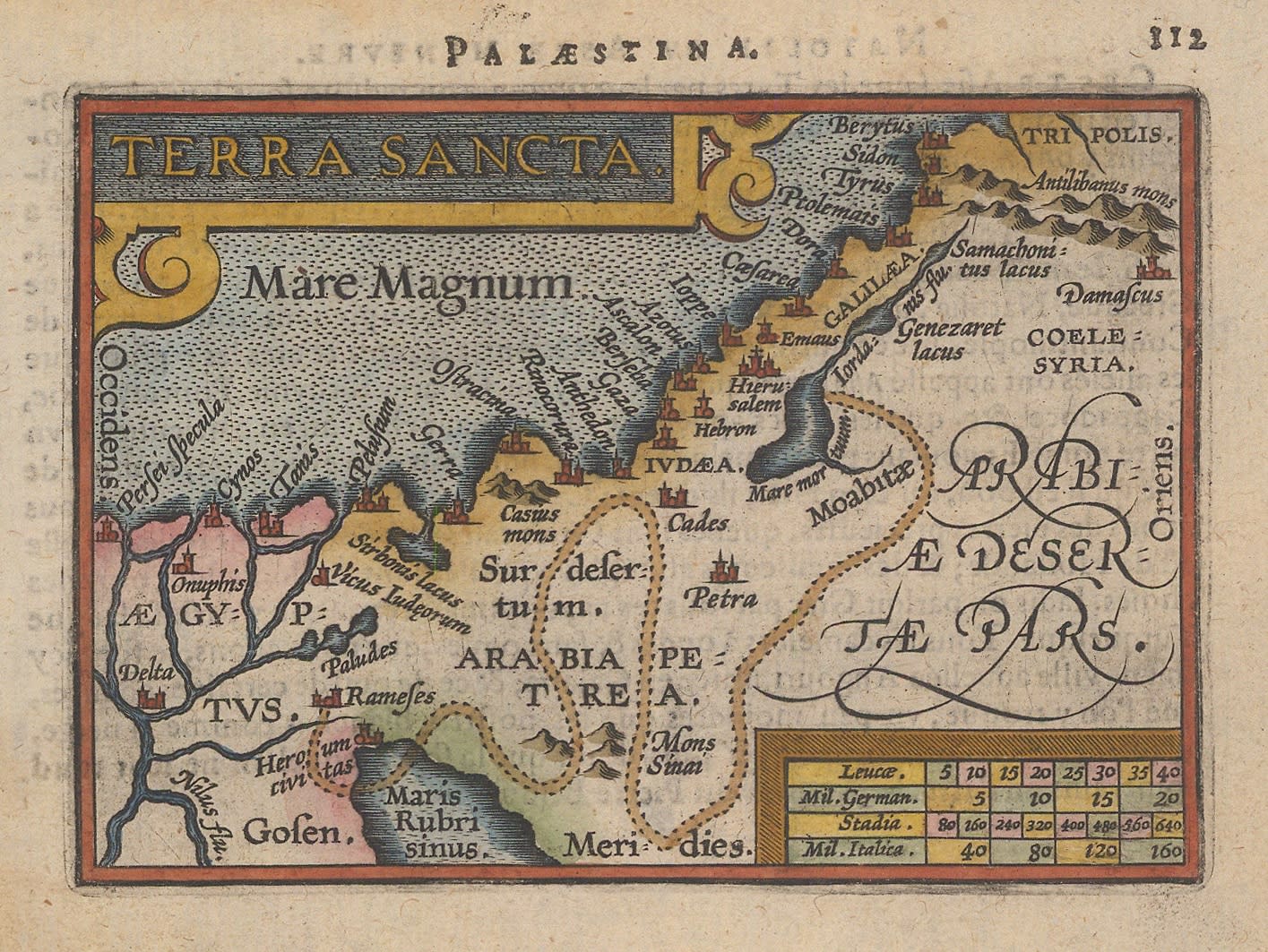 Abraham Ortelius, Holy Land, 1598