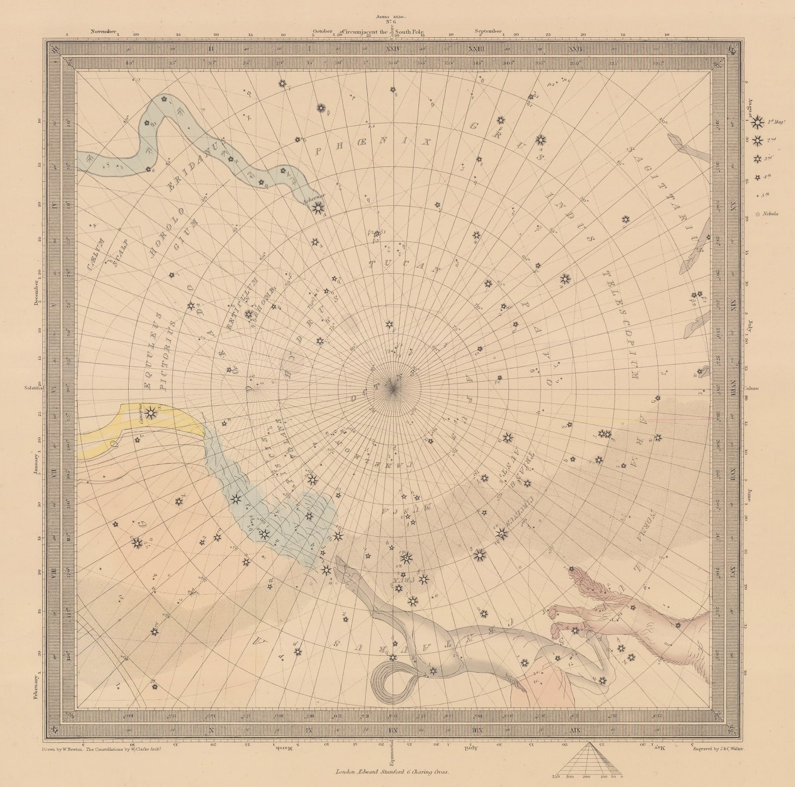Society for the Diffusion of Useful Knowledge (SDUK), Constellations - Southern Hemisphere, 1875