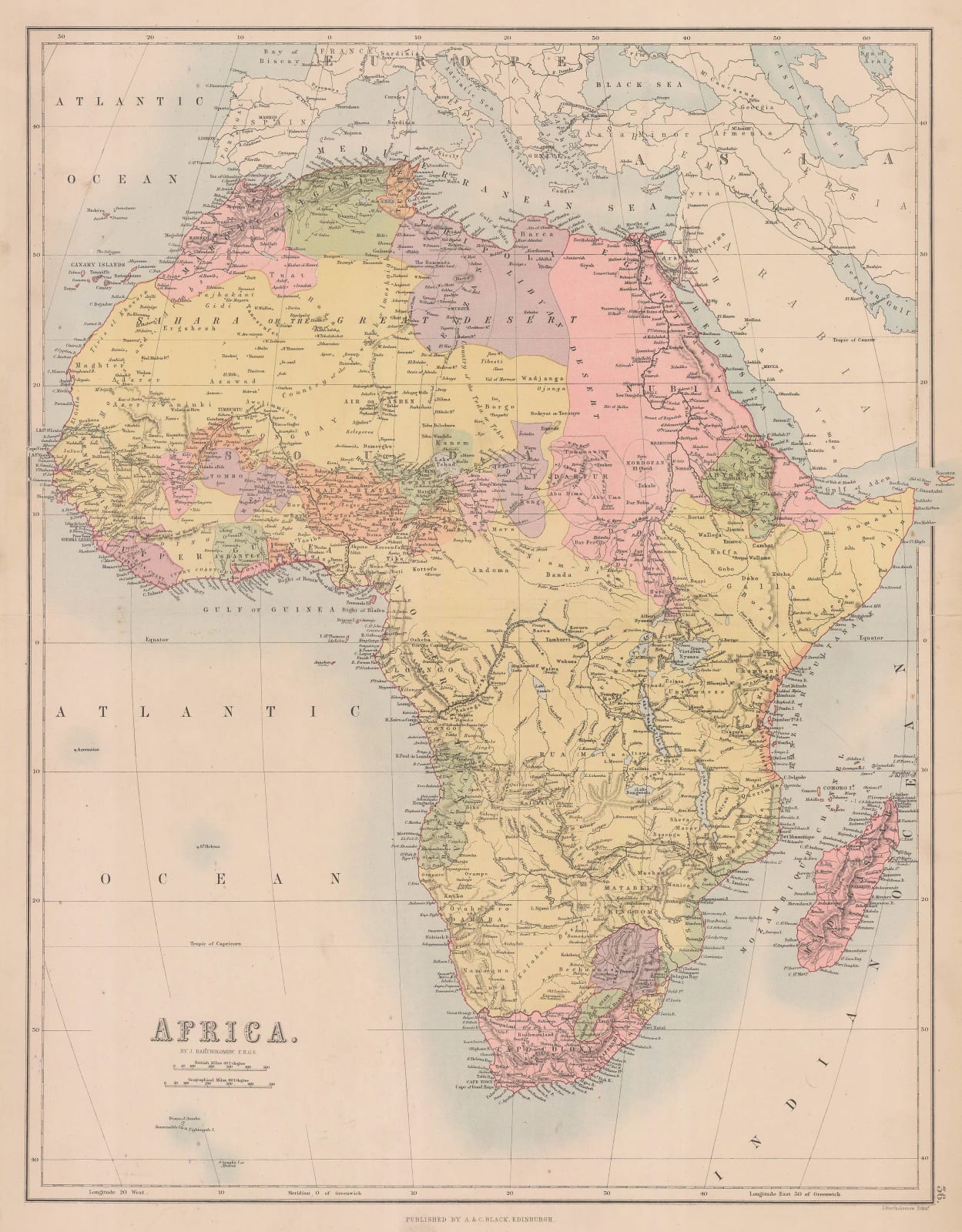 A. & C. Black, Africa, 1884