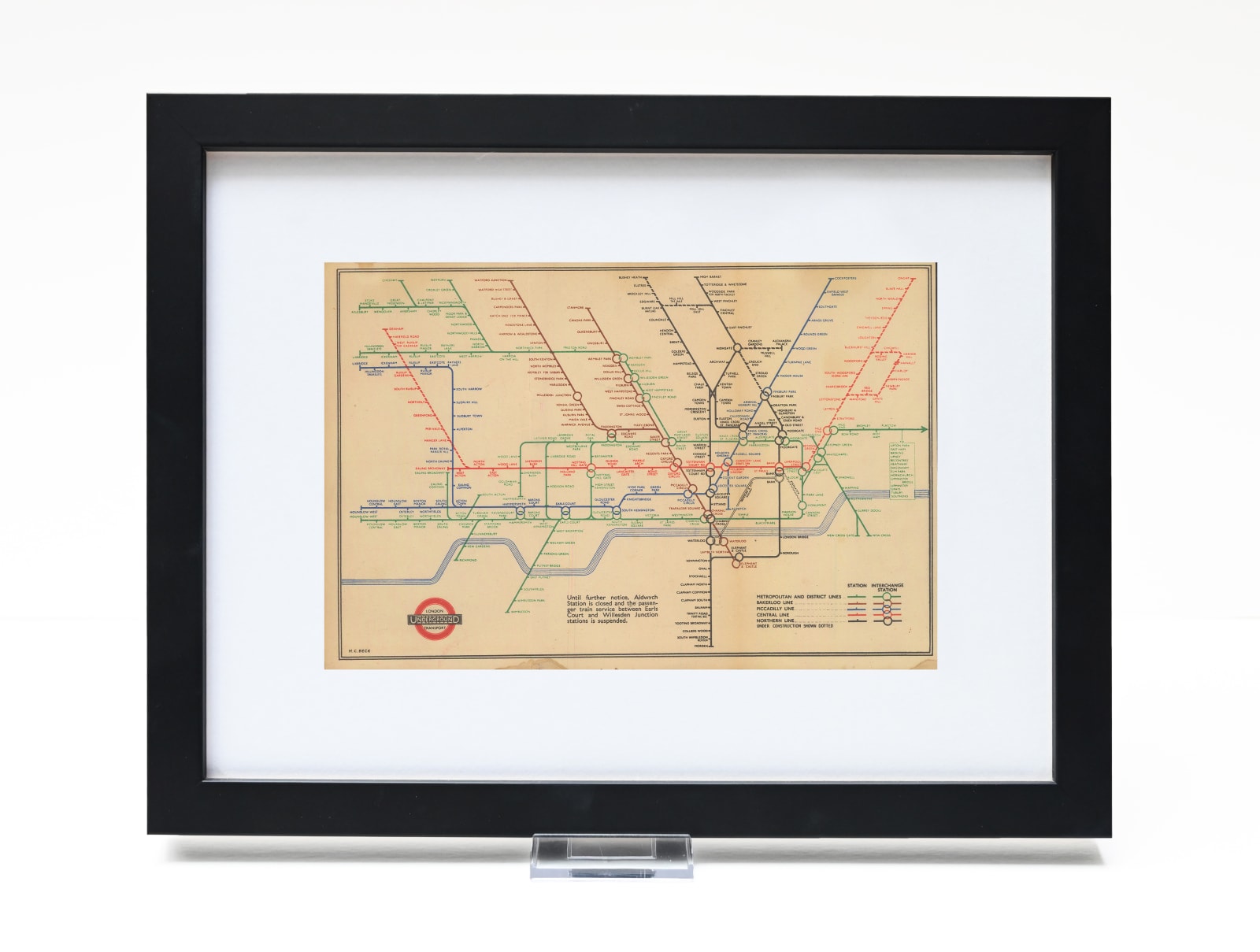 Harry Beck, Beck's First Wartime Map, 1941