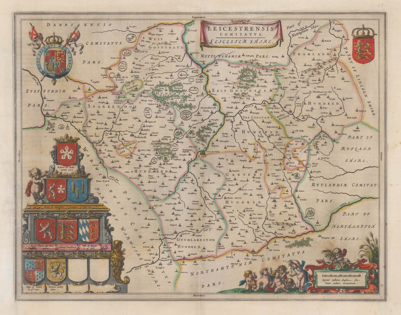 Willem & Jan Blaeu, Leicestershire, 1650 c.