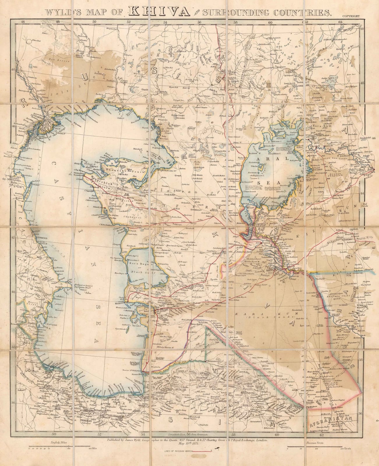 James Wyld, The Caspian Sea and Environs during the Russo-Khivan War, 1873