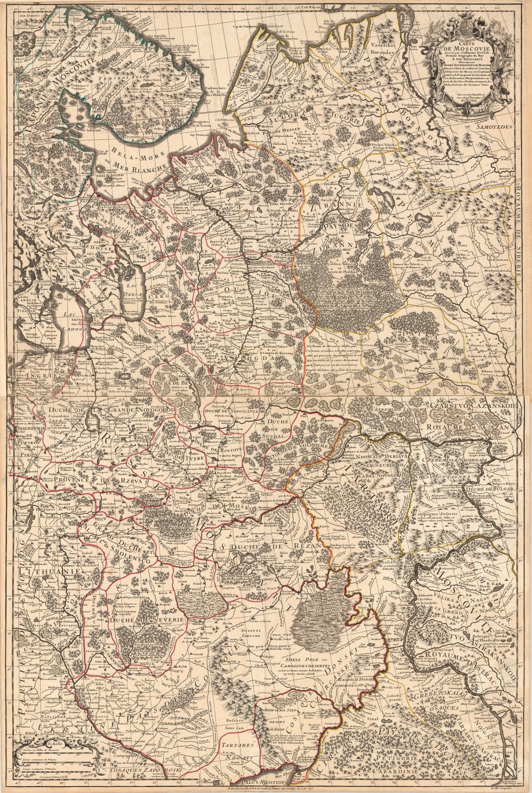 Philippe Buache, Muscovy or European Russia, 1745