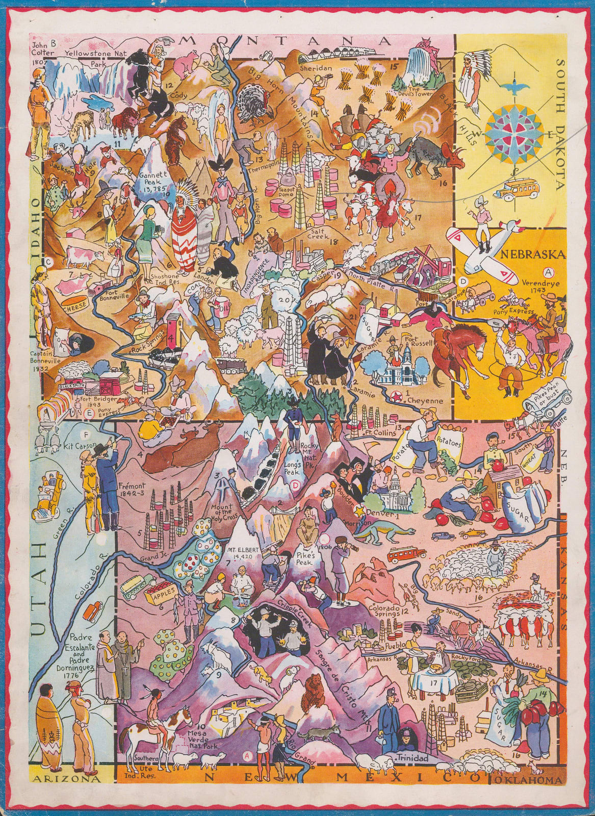 Elmer and Berta Hader, Colorado and Wyoming, 1932