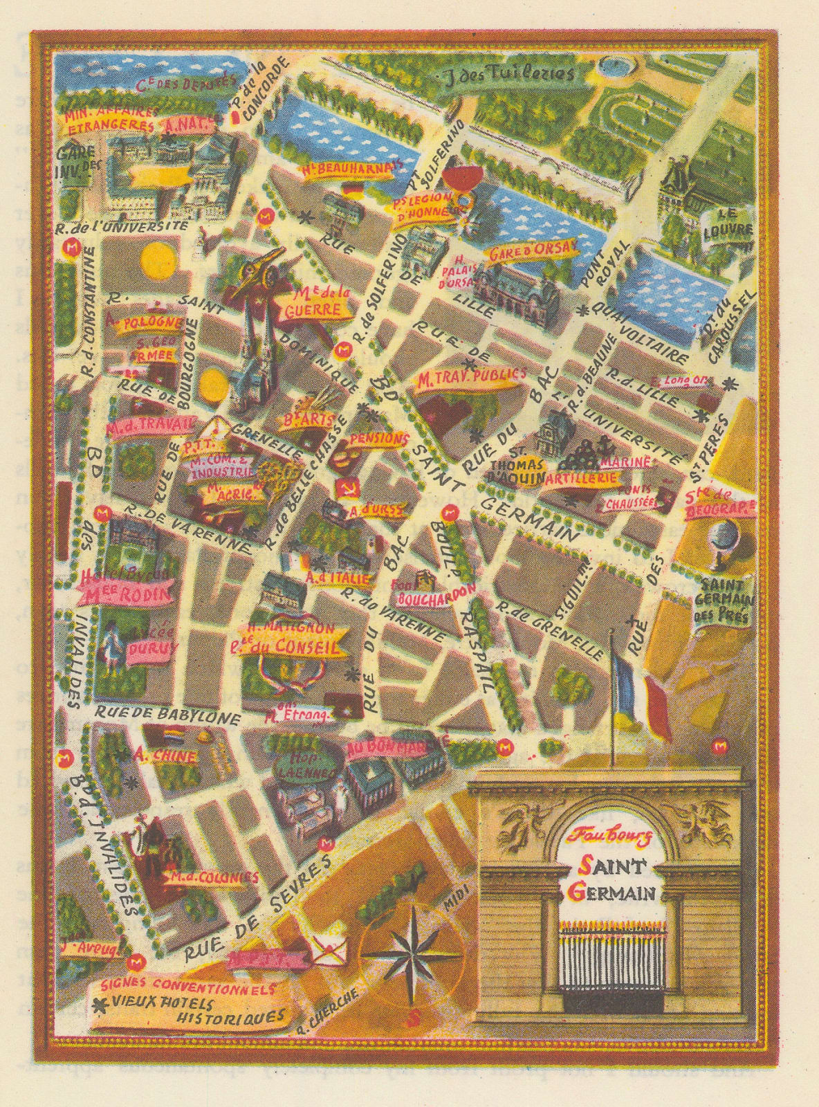 Lucien Boucher, Faubourg Saint Germain, Paris, 1949