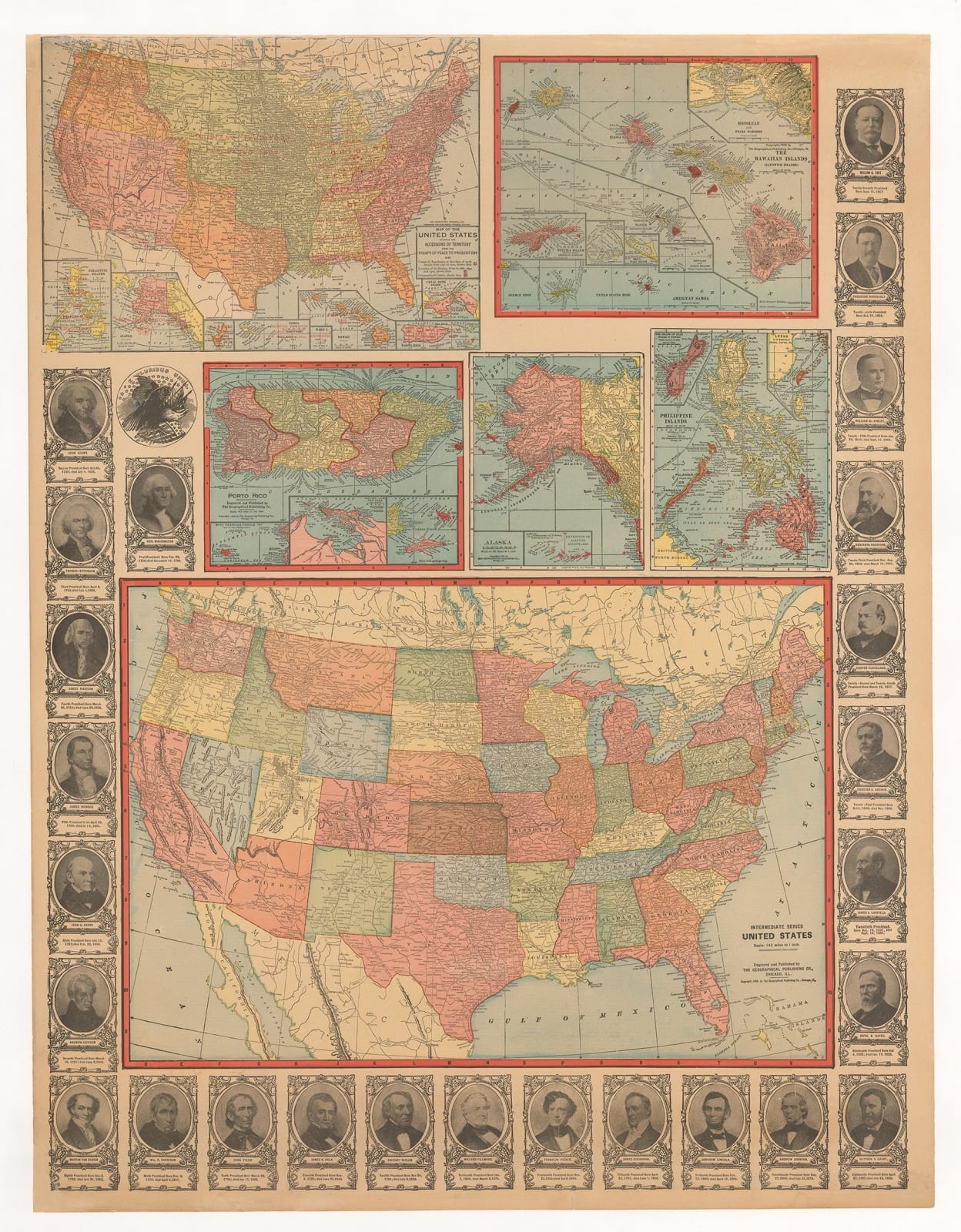 Geographical Publishing Co., Intermediate Series: United States, 1906