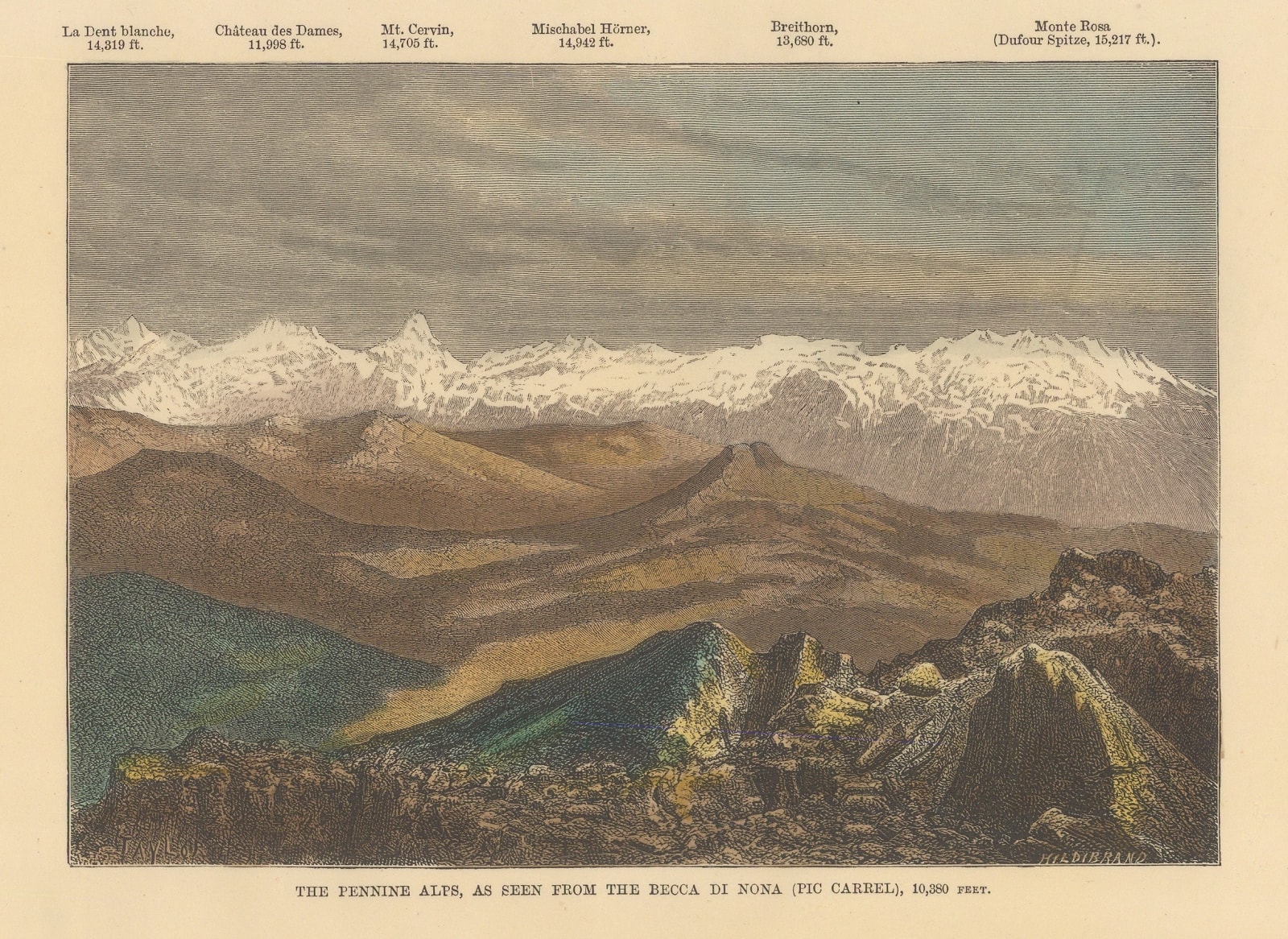 Jean Jacques Élisée Reclus, Switzerland - Pennine Alps, 1894