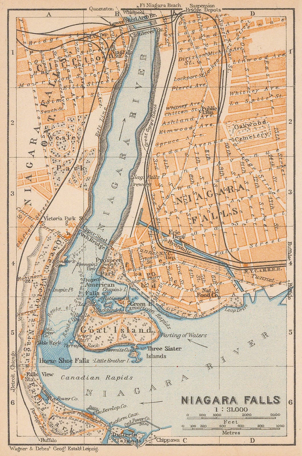 Karl Baedeker, Niagara Falls, 1909