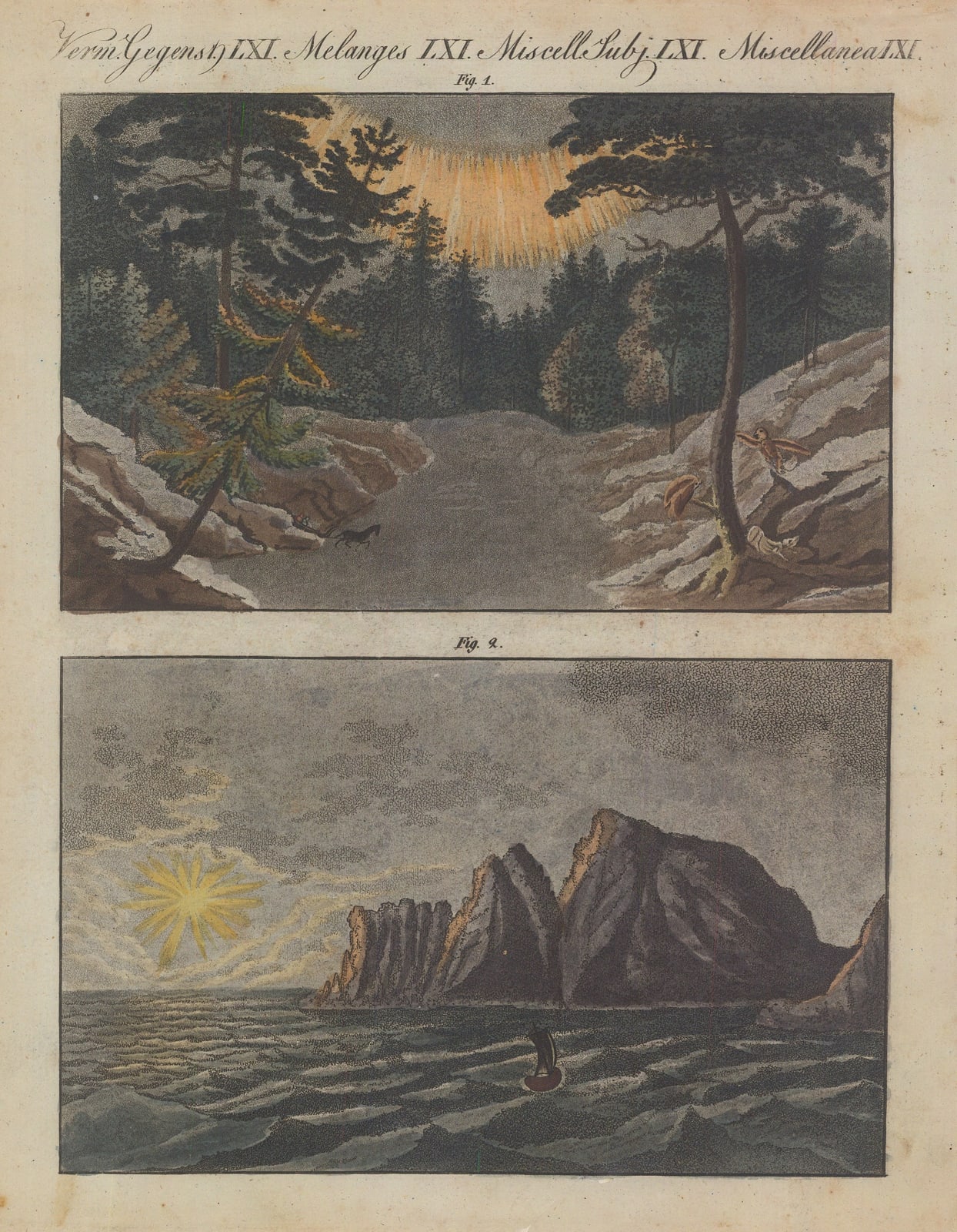 Friedrich Justin Bertuch, Phenomena - Northern lights and Midnight Sun, 1798