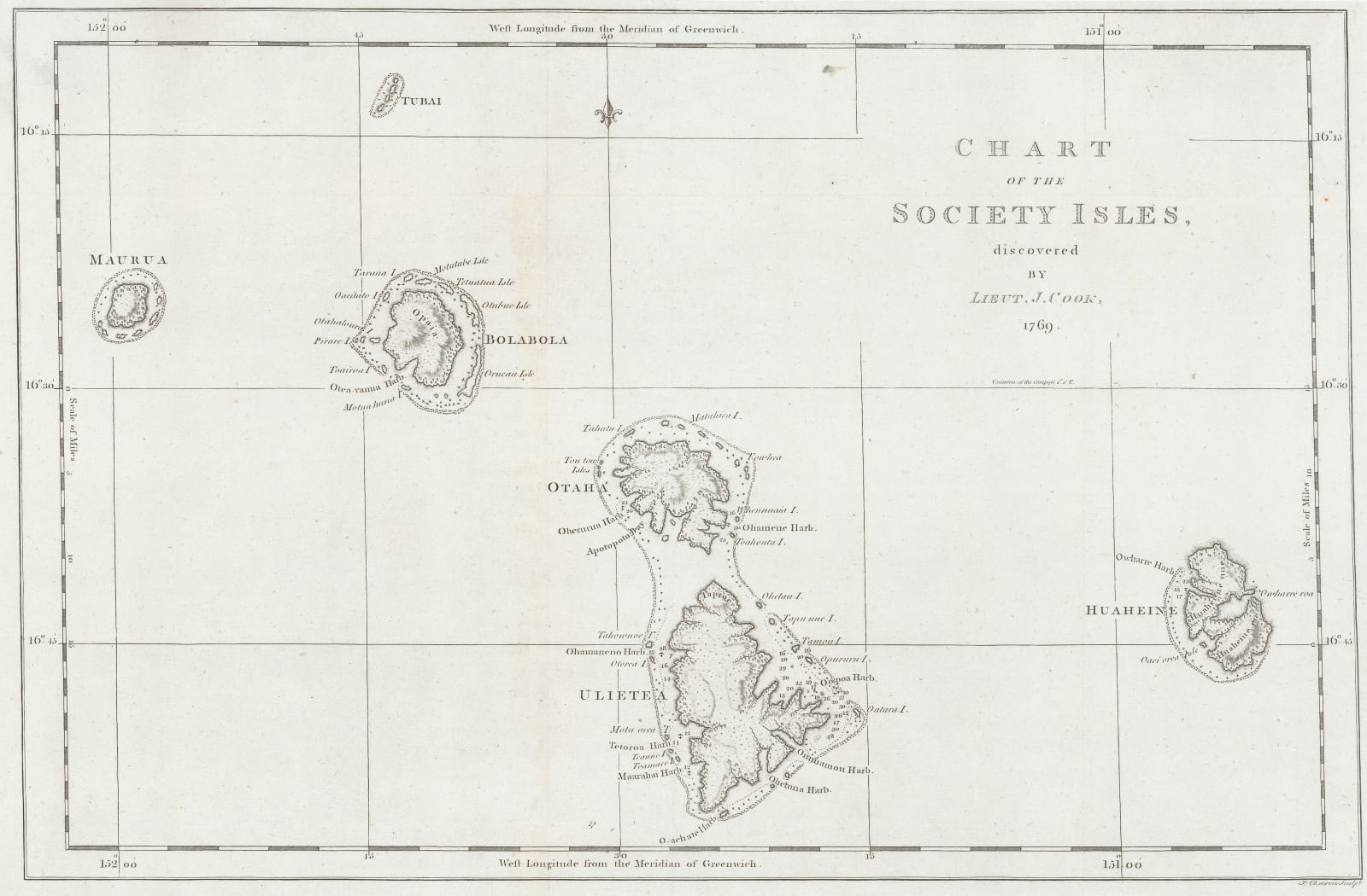 Capt. James Cook, Society Islands, 1773