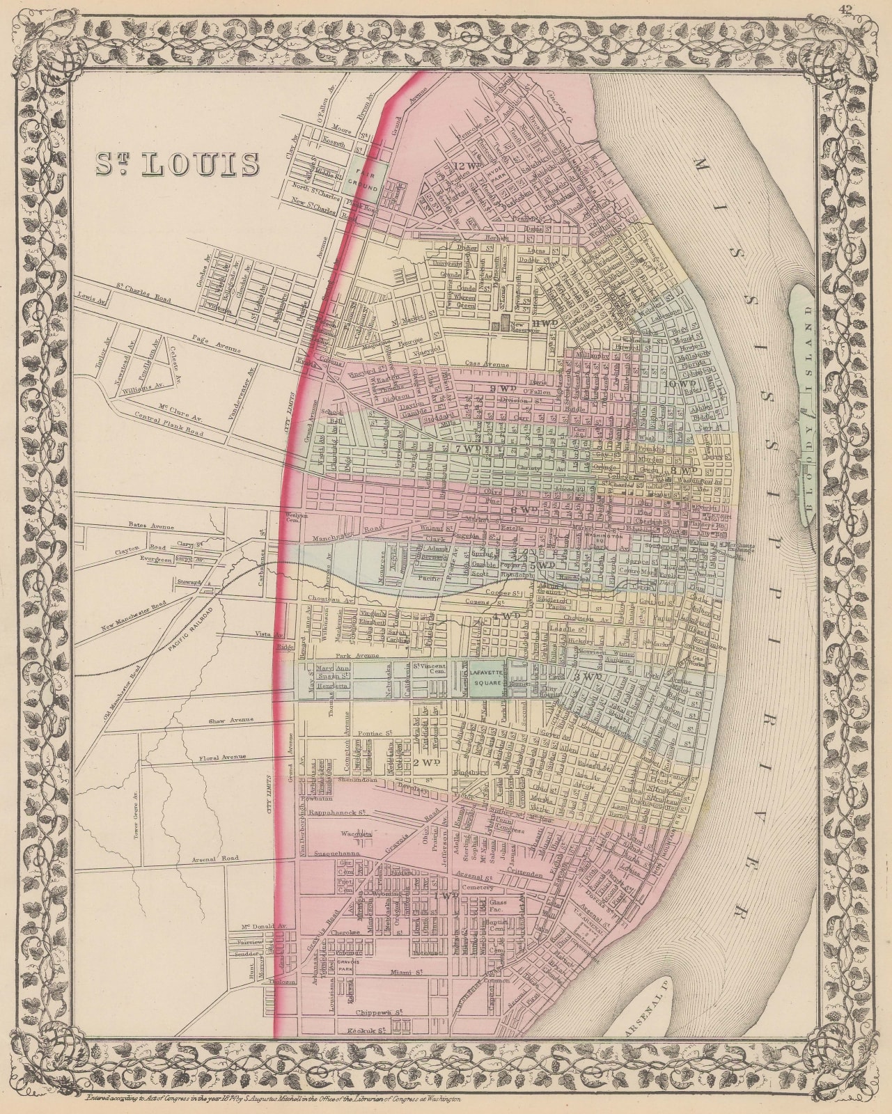 Samuel Augustus Mitchell, St Louis, 1874