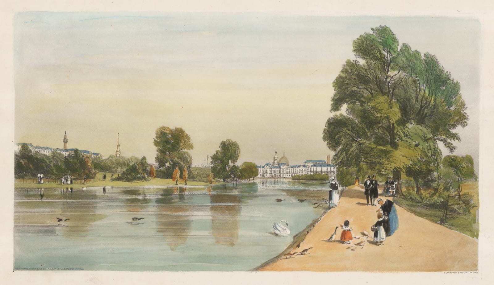 Thomas Shotter Boys, London - Horse Guards from St. James's Park, 1842