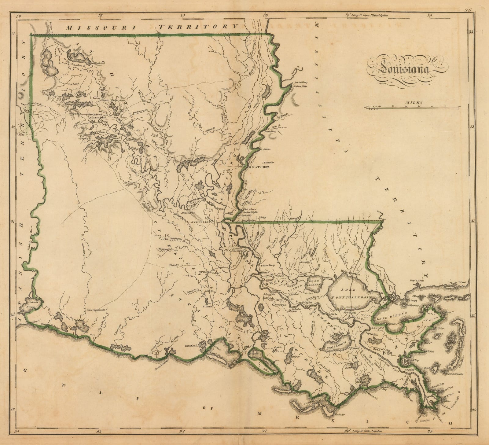 Matthew Carey, Louisiana, 1818