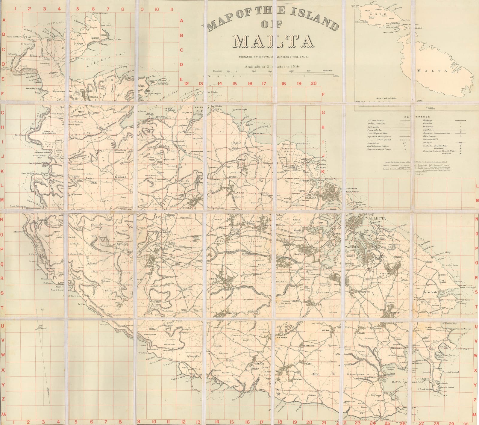 Geographical Section, General Staff (GSGS), Map of the Island of Malta, 1910 c.
