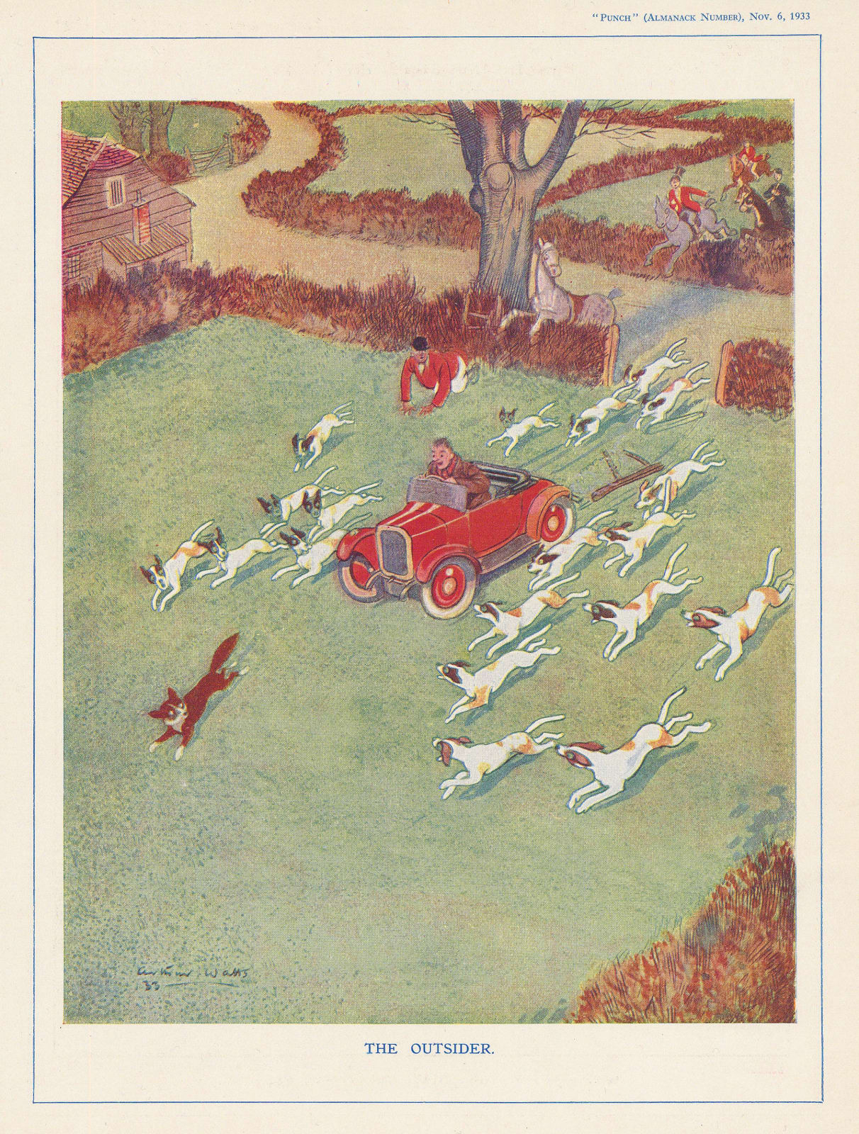 Punch, Fox Hunting - Cartoon, 1933