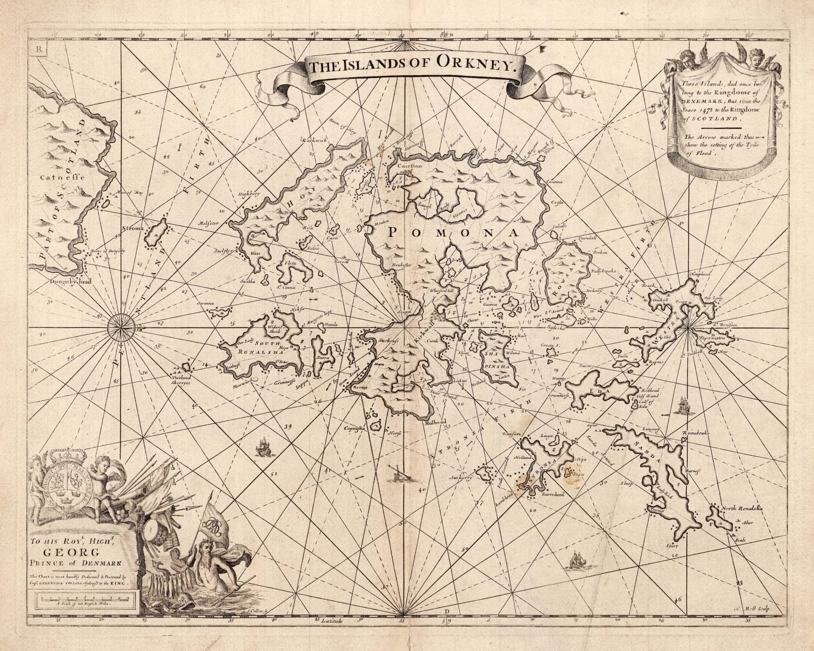Capt. Greenvile Collins, The Islands of Orkney, 1740 c.