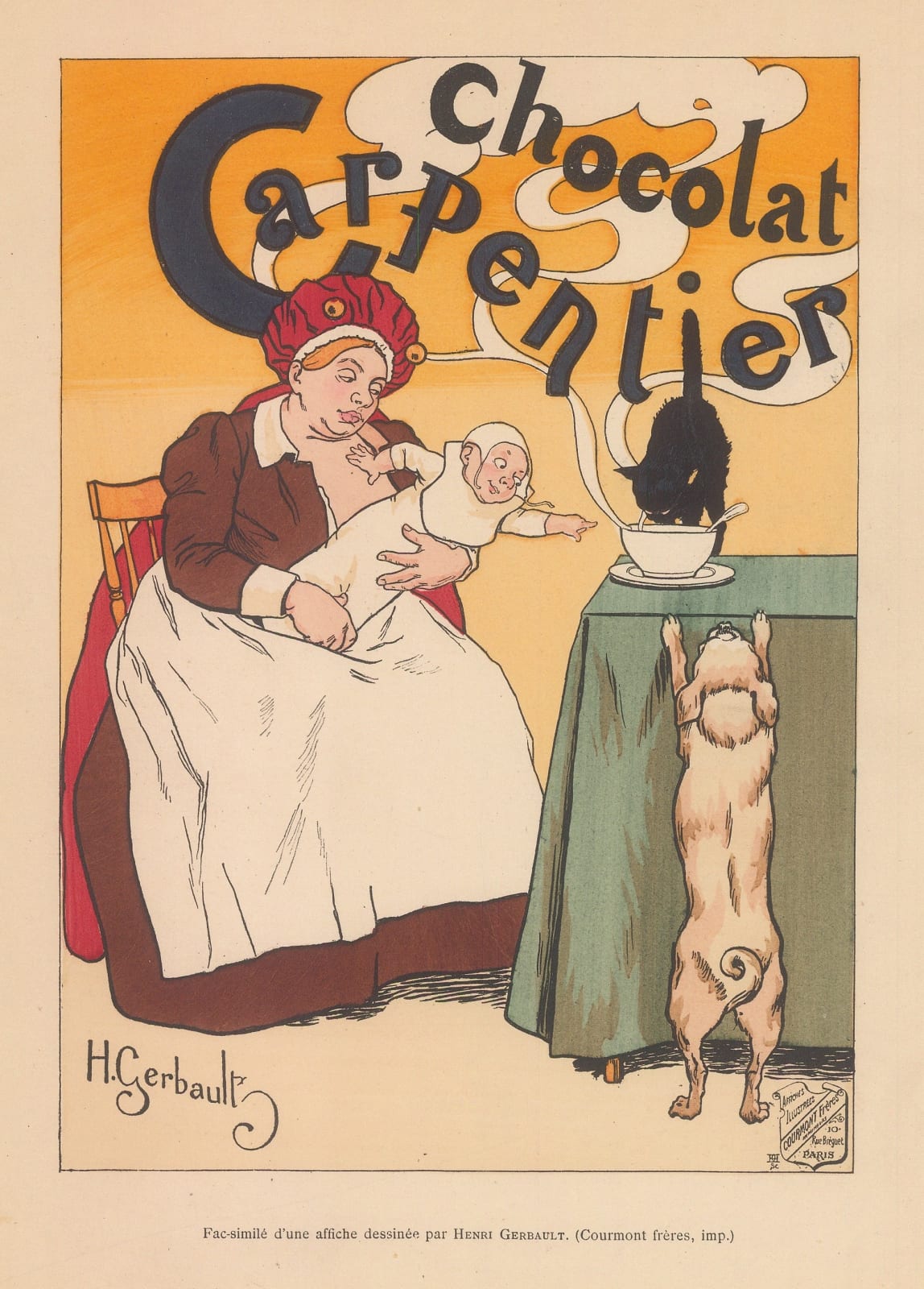 Jules Cheret, Cocoa - Chocolat Carpentier, 1896 c.