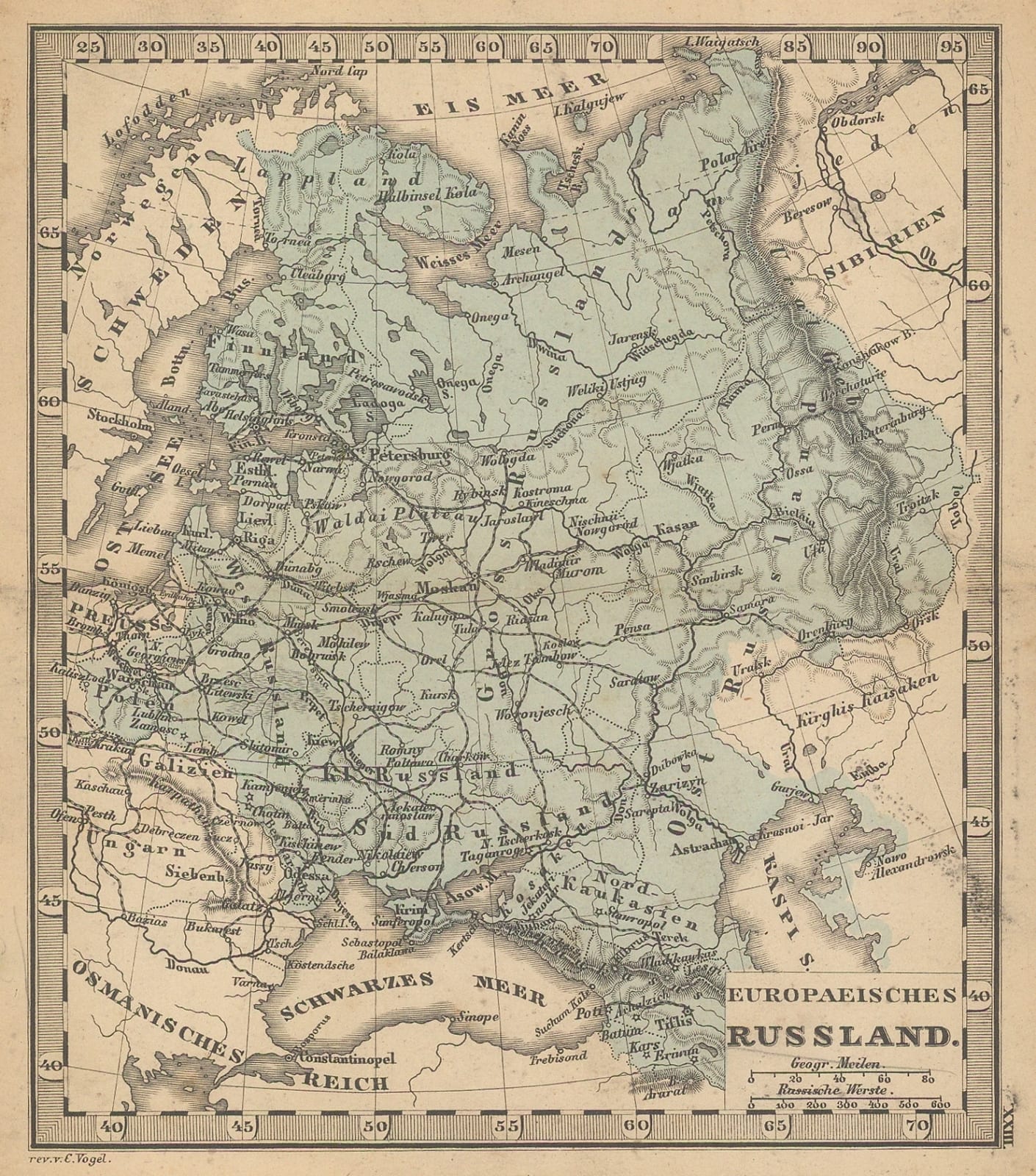 Justus Perthes, European Russia, 1884