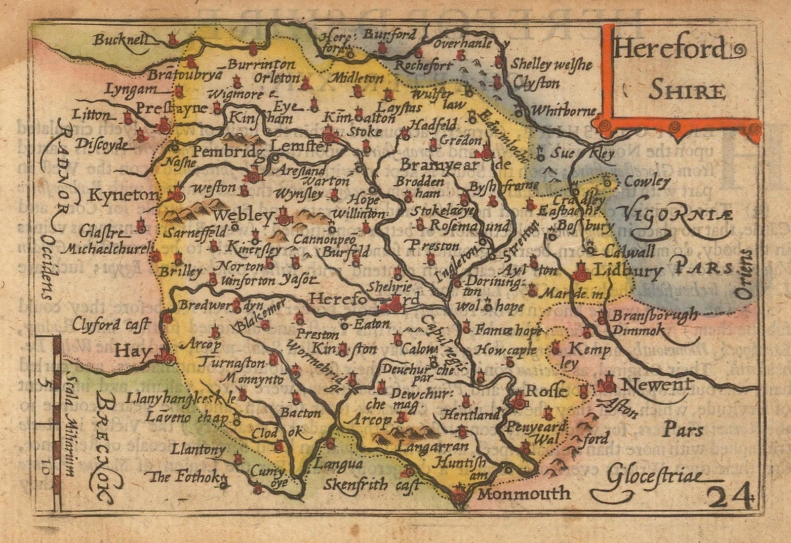 Pieter van den Keere, Hereford Shire, 1668