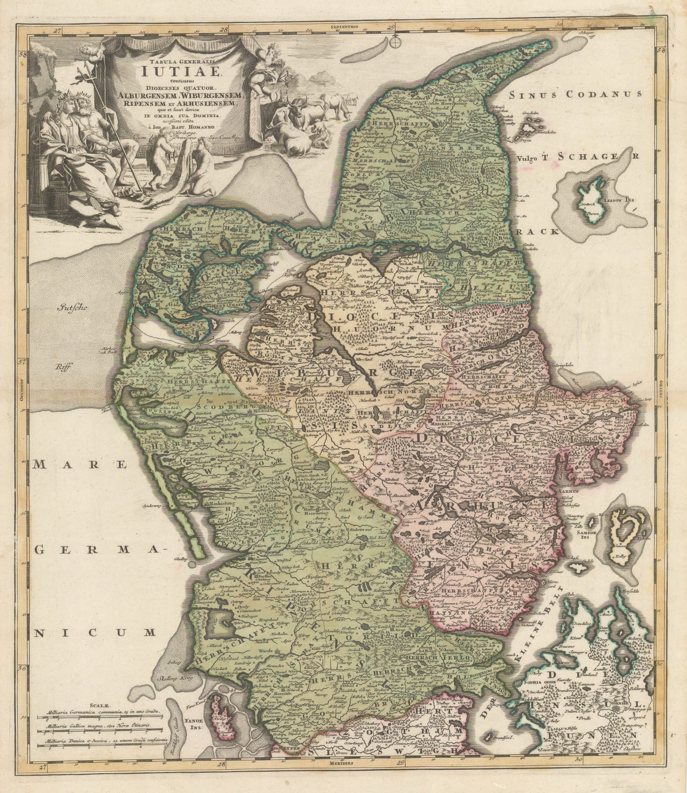 Johann Baptist Homann, Jutland, 1720 c.