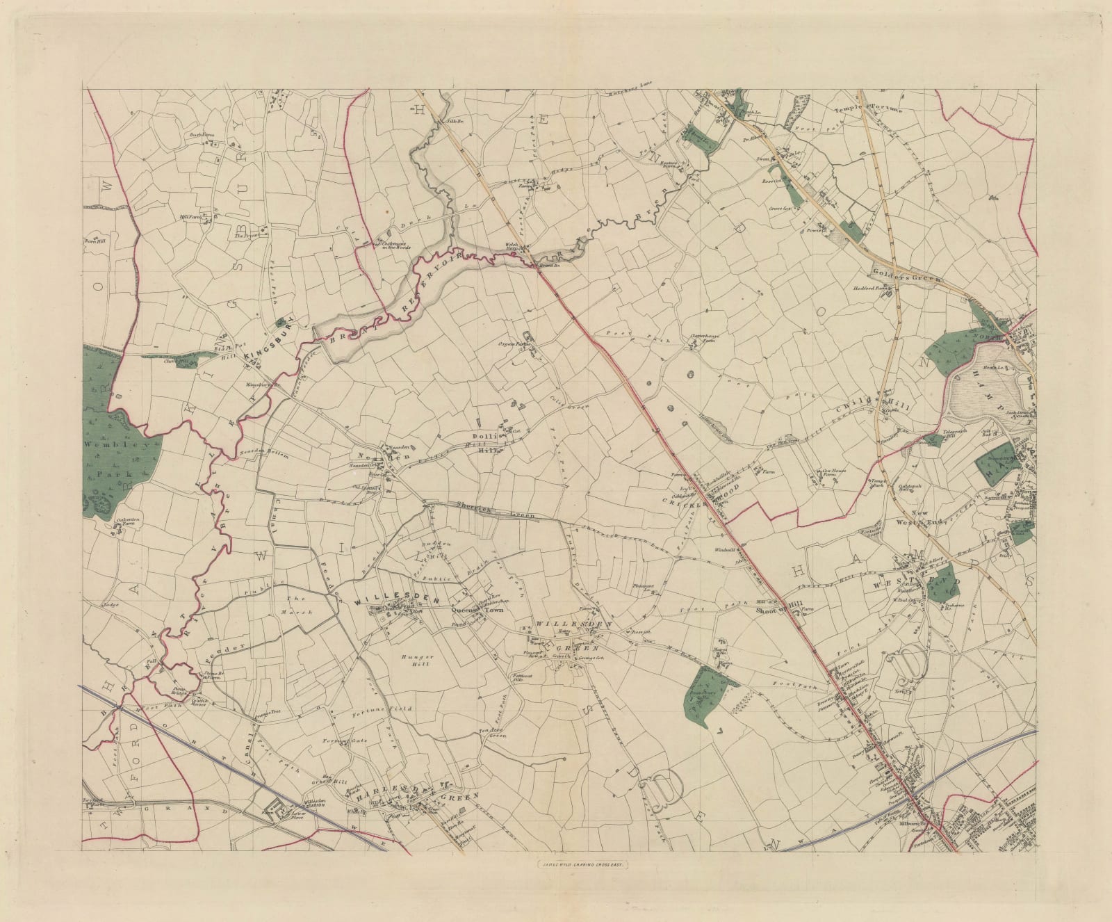 James Wyld, Willesden Green, Cricklewood, Childs Hill, Golders Green, Neasden & Wembley Park, 1849