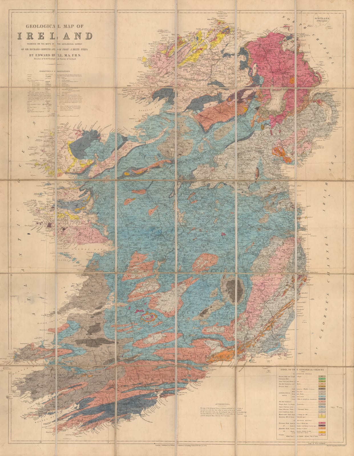 Edward Stanford, Geological Map of Ireland, 1878