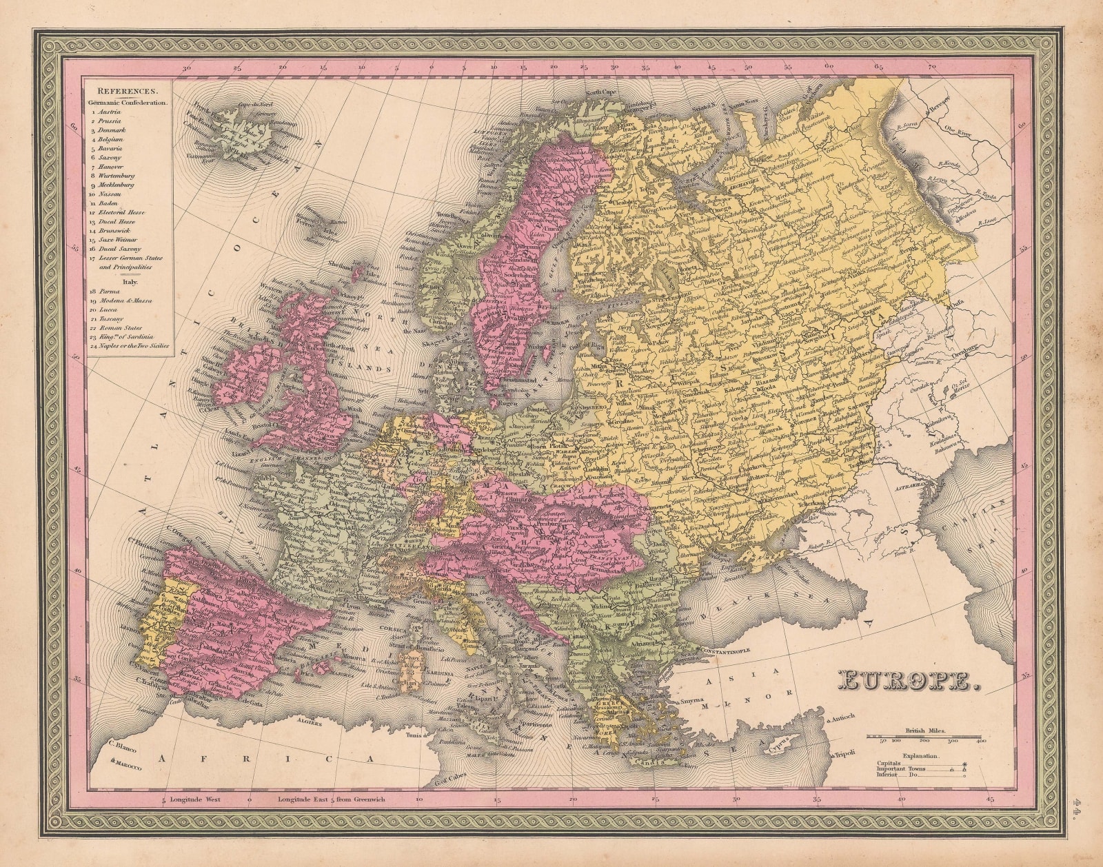 Samuel Augustus Mitchell, Europe, 1849