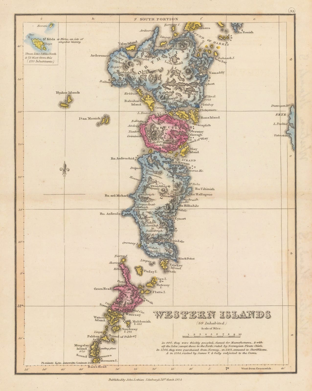 John Lothian, Western Isles (South Portion), 1835