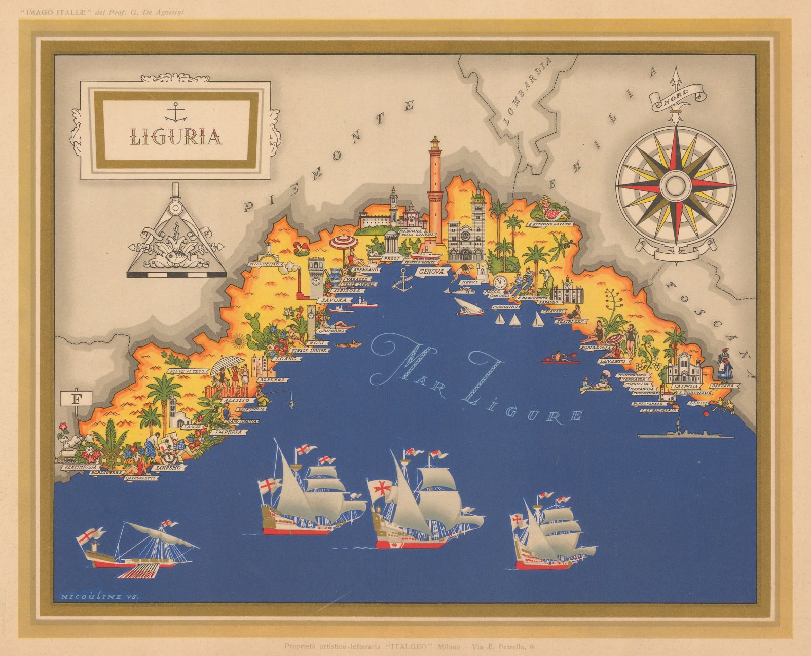 Giovanni De Agostini, Liguria, 1950 c.