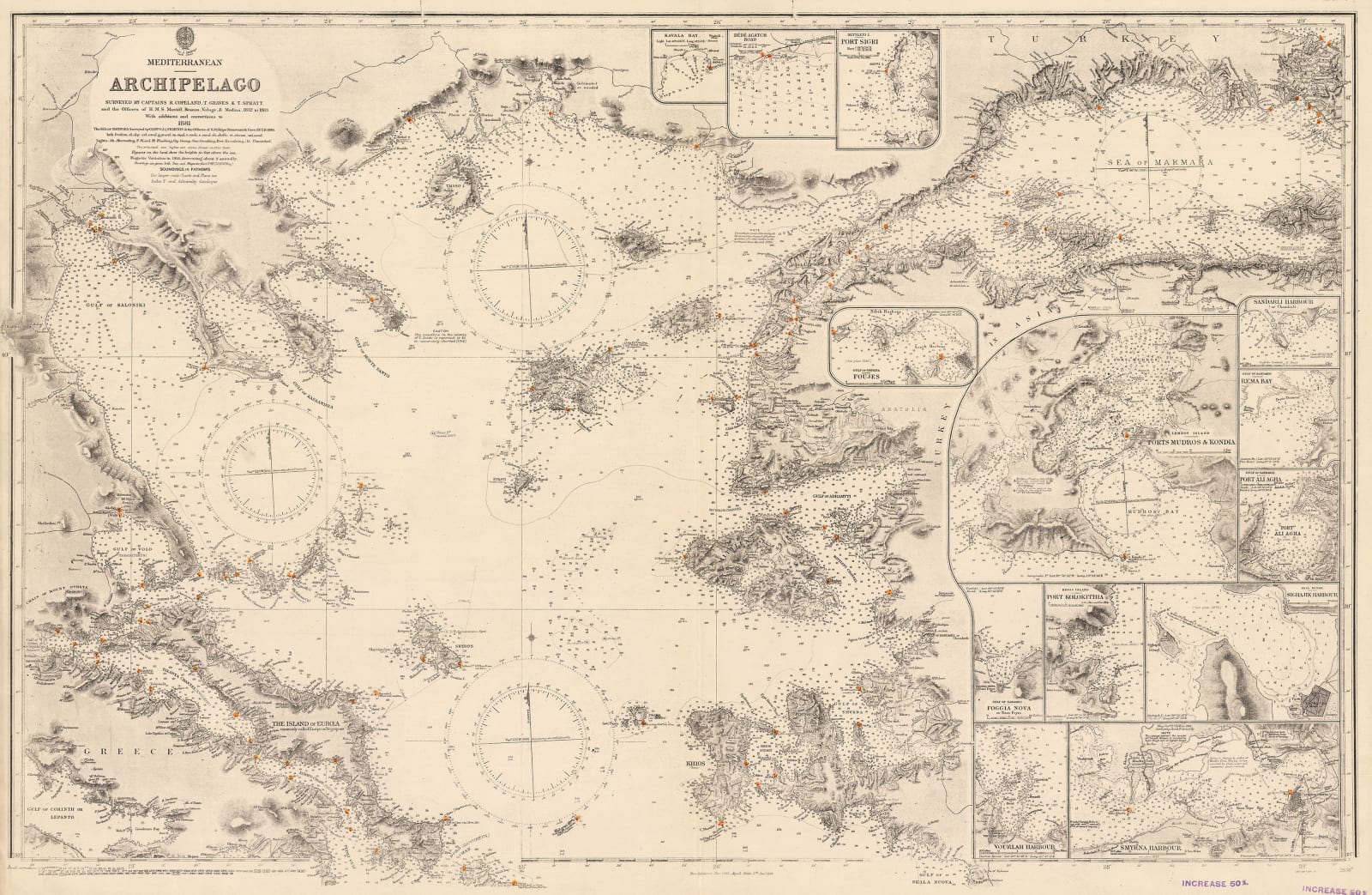 British Admiralty, Aegean Sea and Islands, 1922