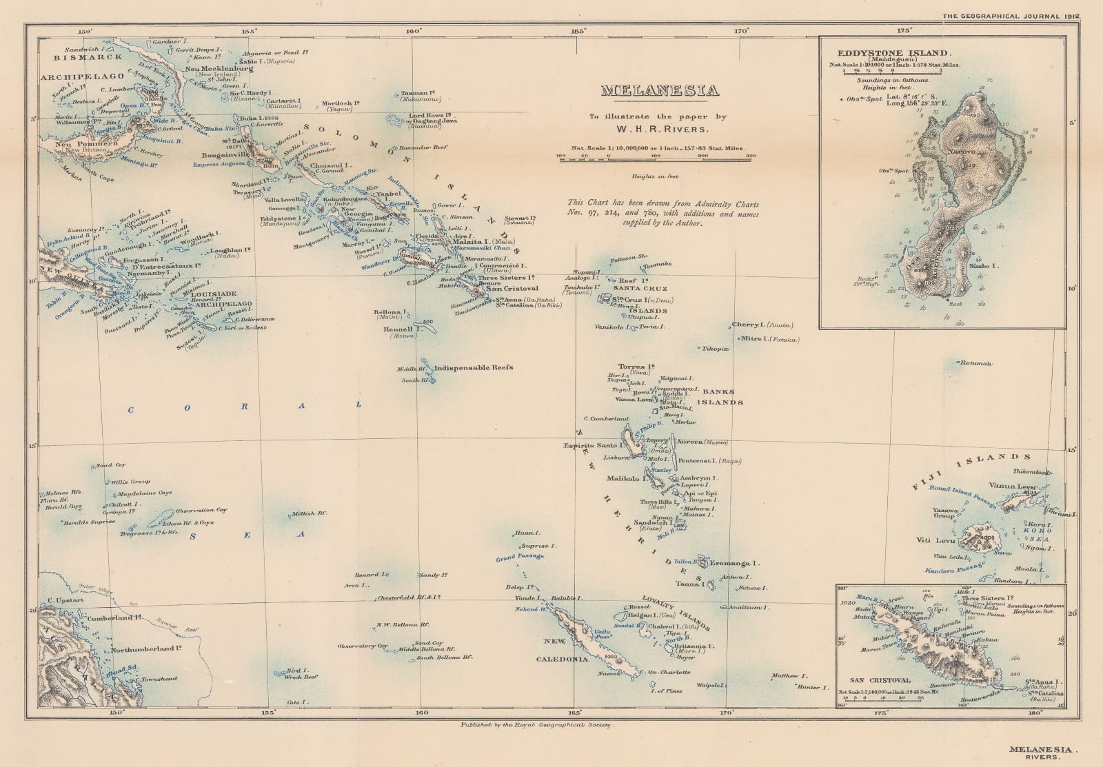 Royal Geographical Society (RGS), Melanesia, 1912