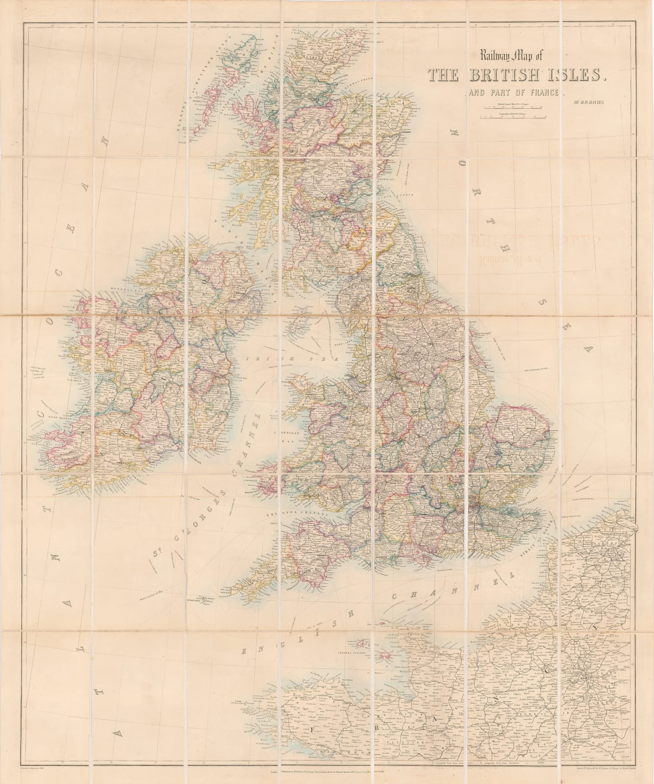 Edward Stanford, Railway Map of the British Isles, 1880