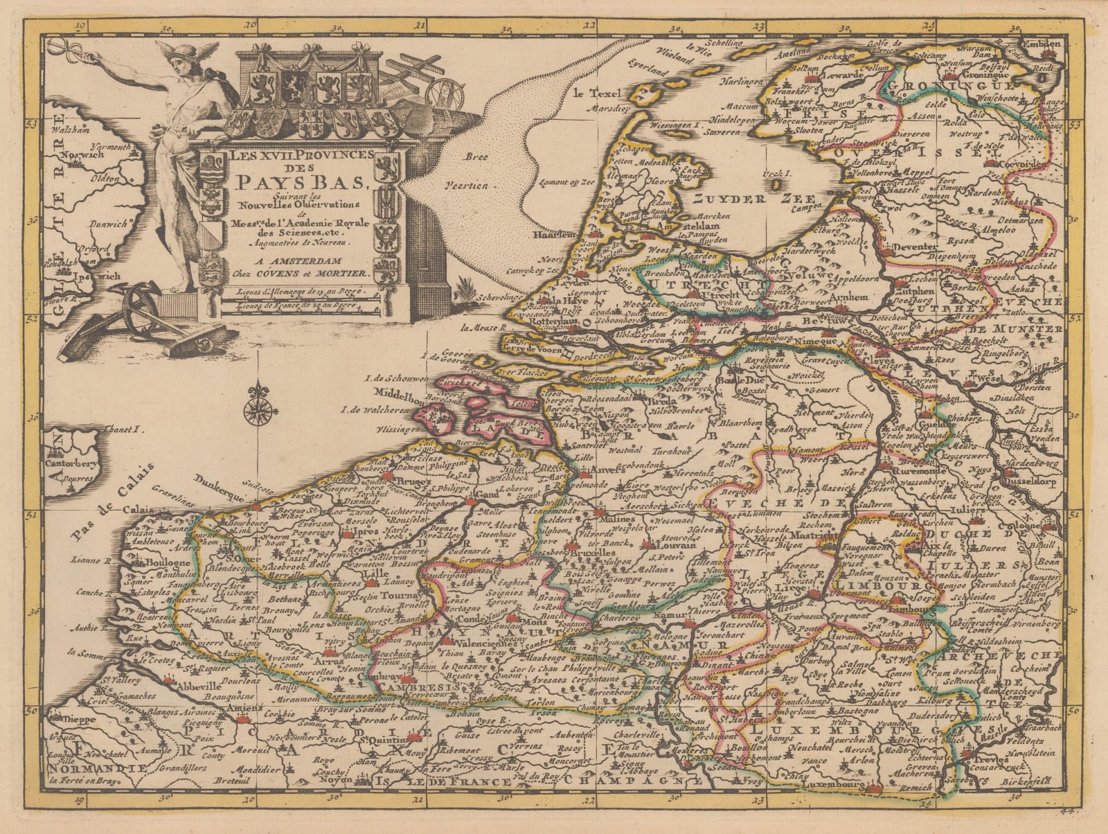 Covens (Jean) & Mortier (Cornelius), Seventeen Provinces of the Low Countries, 1730 c.