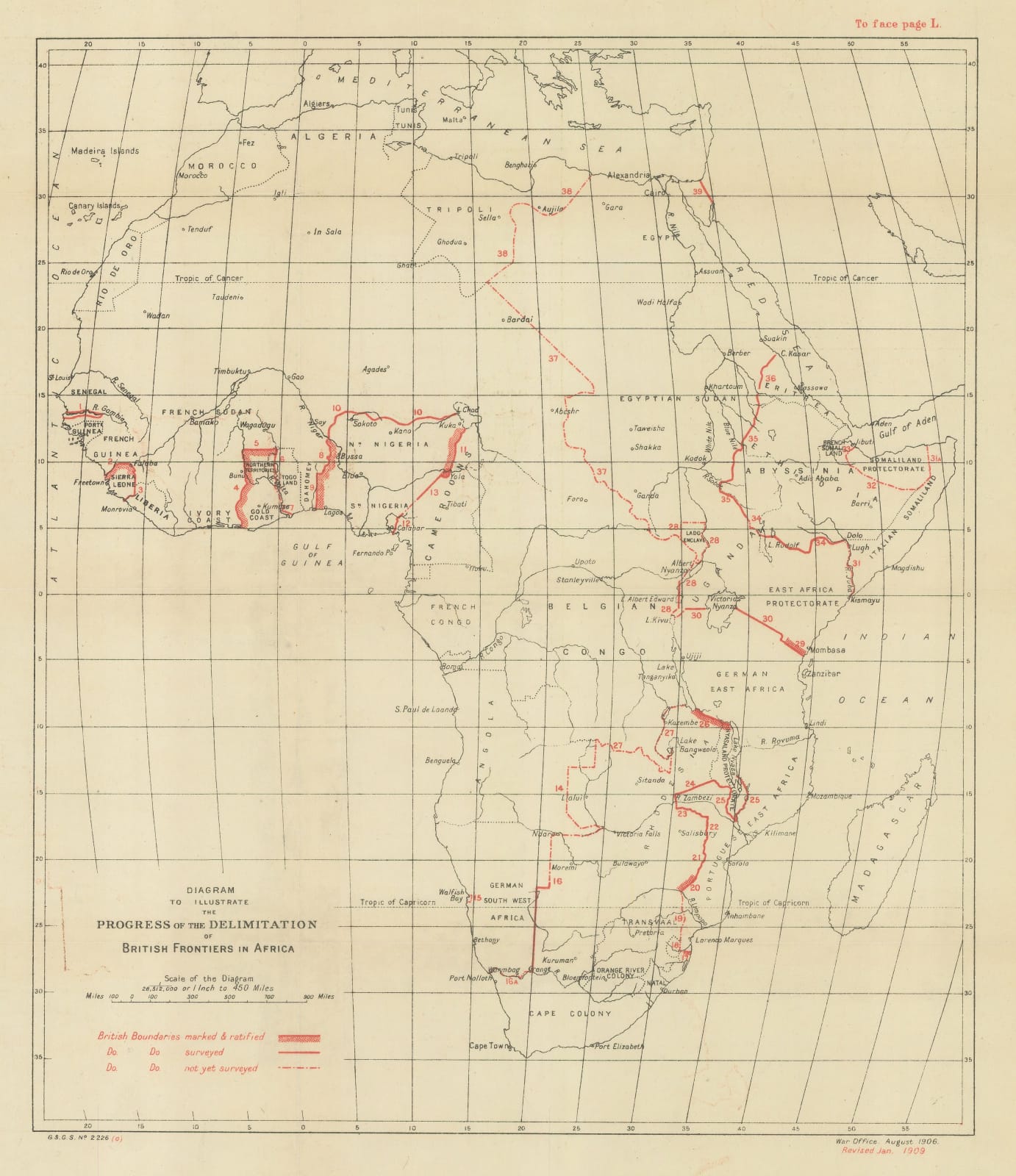 Edward Hertslet, British colonial boundaries in Africa, 1909