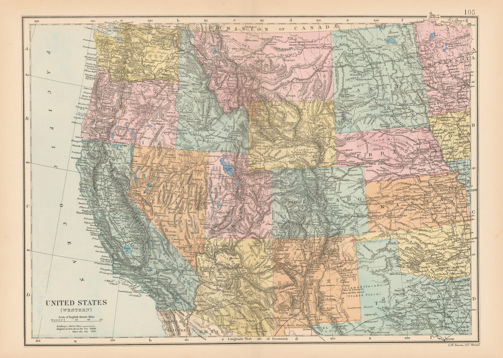 George W. Bacon, Western United States , 1885 (c.)