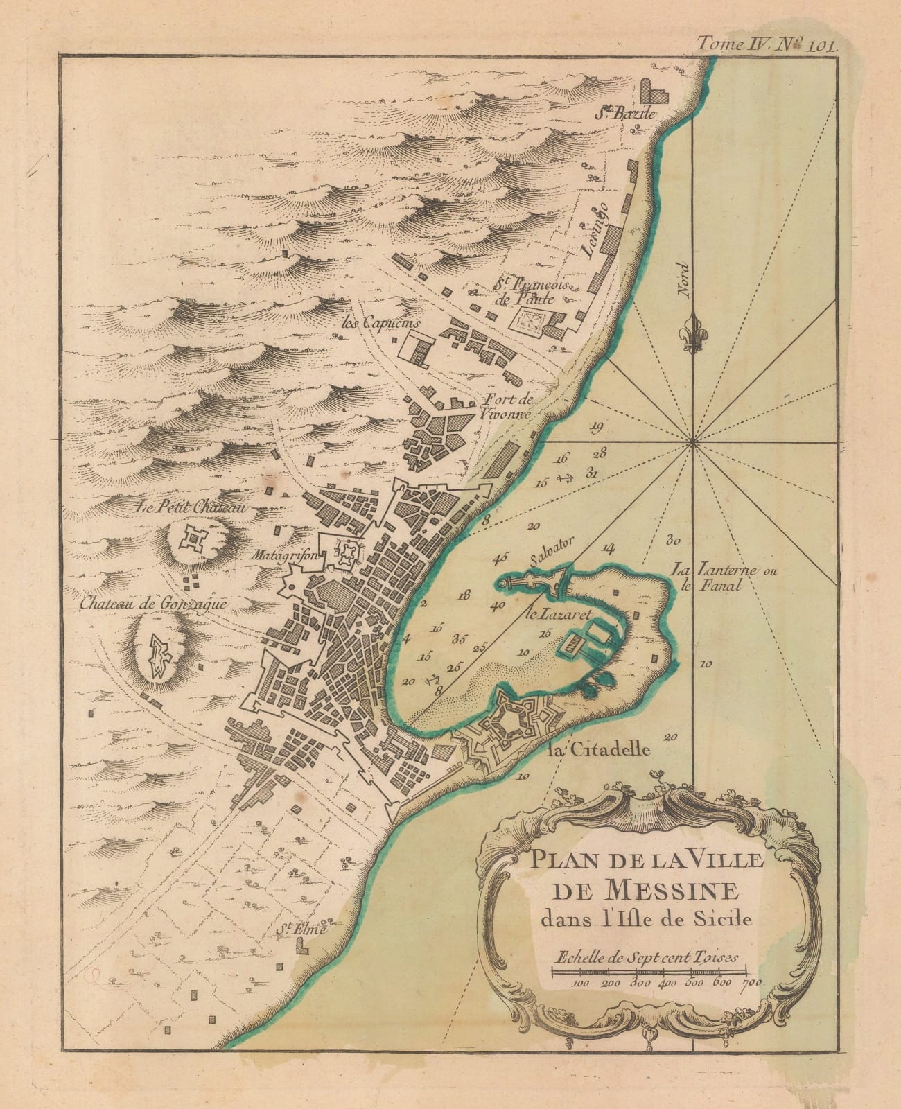 Jacques-Nicolas Bellin, Messina, Sicily, 1764