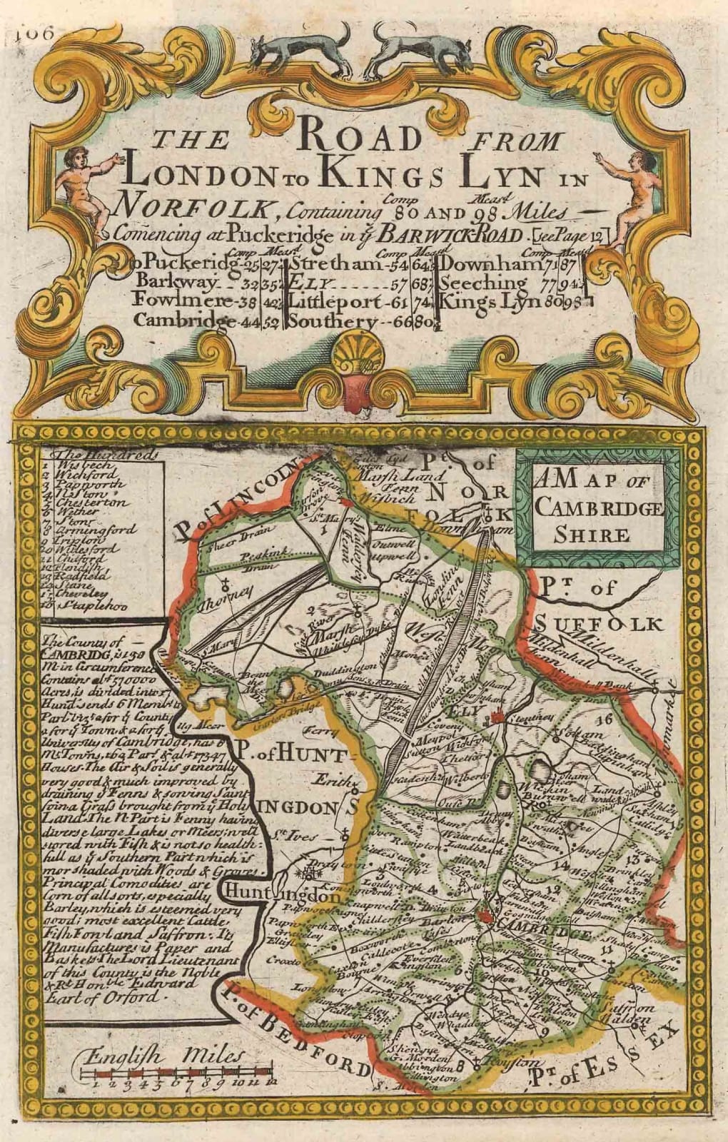 Emanuel Bowen & John Owen, Cambridgeshire, 1720
